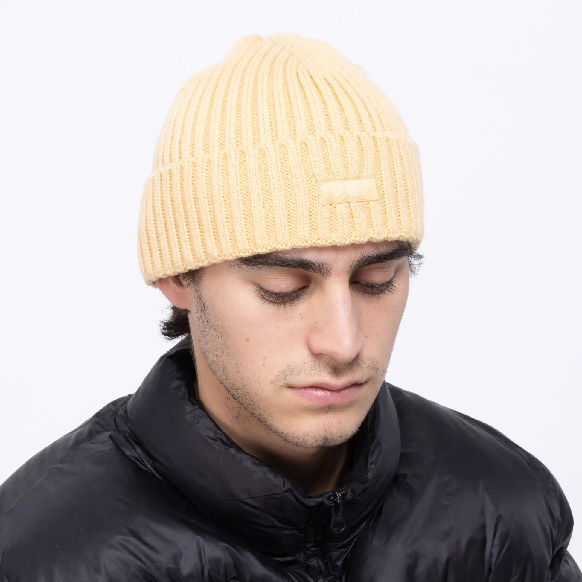 Dime Cursive Fold Beanie, sand - Tiki Room Skateboards - 2