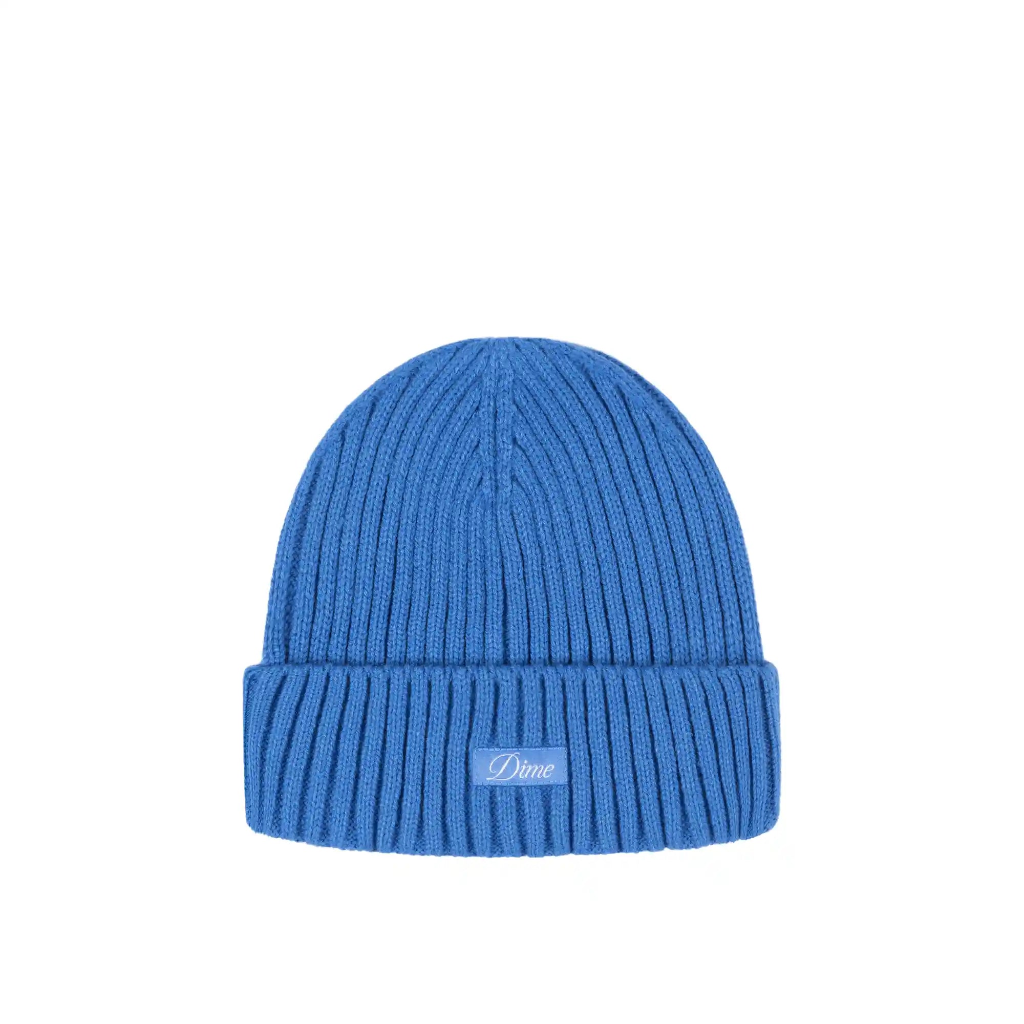Dime Cursive Fold Beanie, sky blue - Tiki Room Skateboards