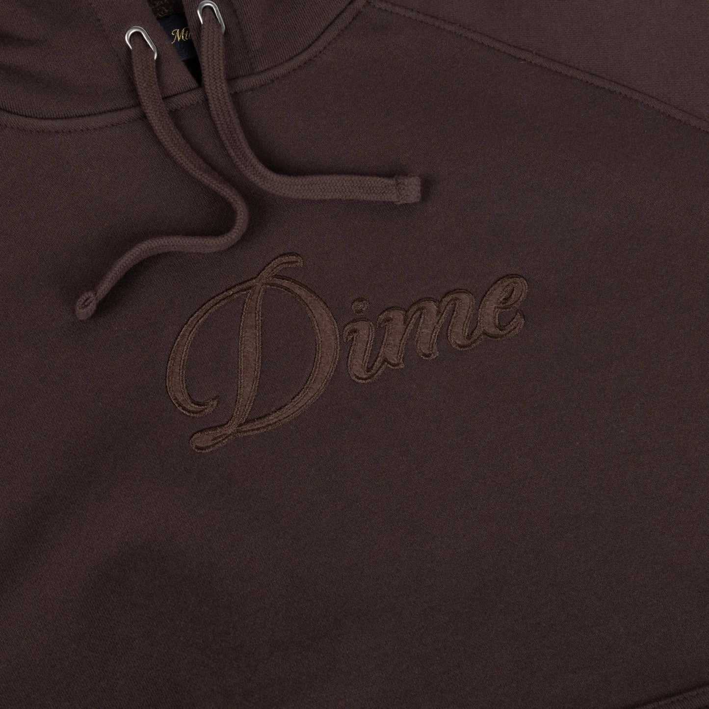 Dime Cursive Hoodie, dark brown - Tiki Room Skateboards - 2