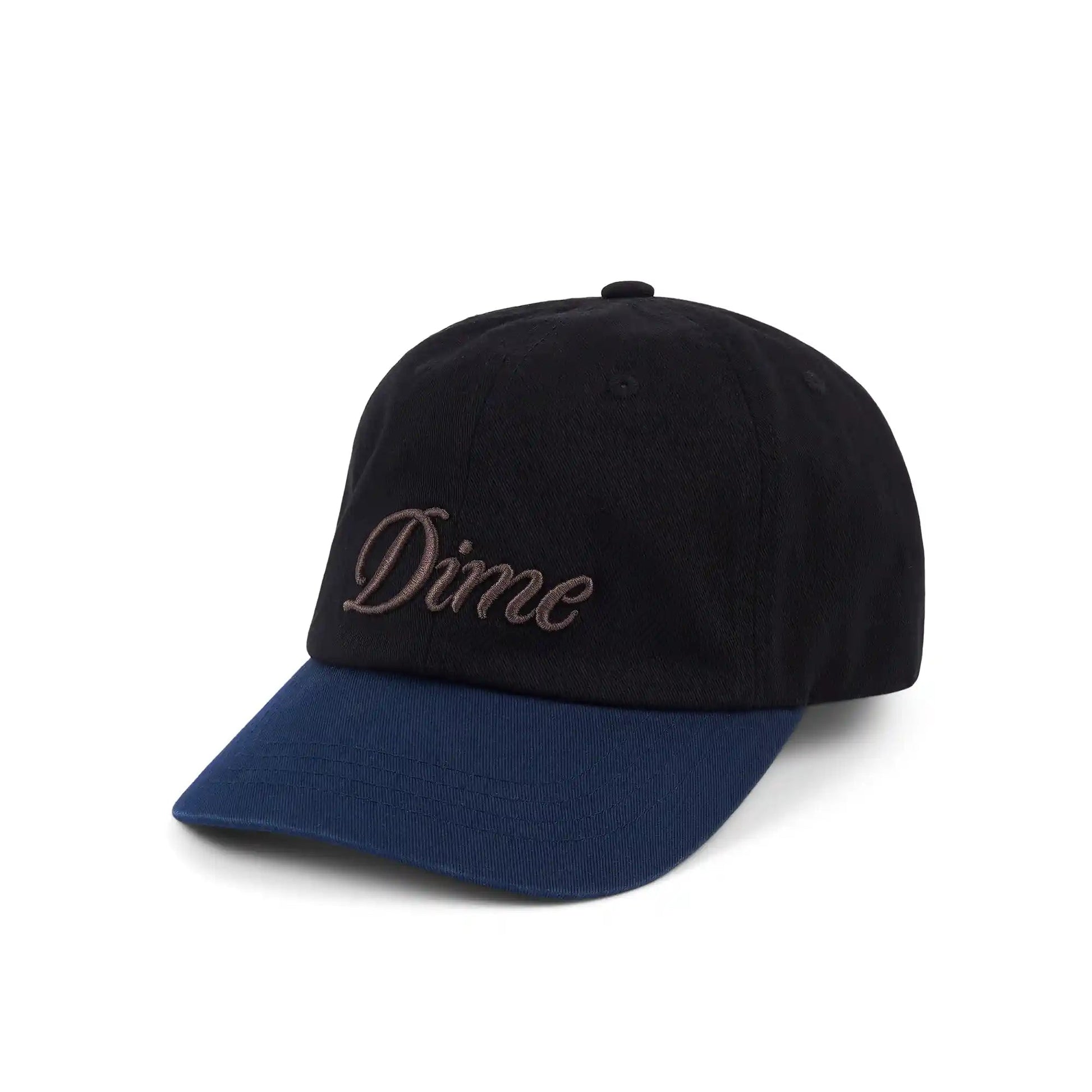 Dime Cursive Low Pro Cap, black/midnight - Tiki Room Skateboards - 1