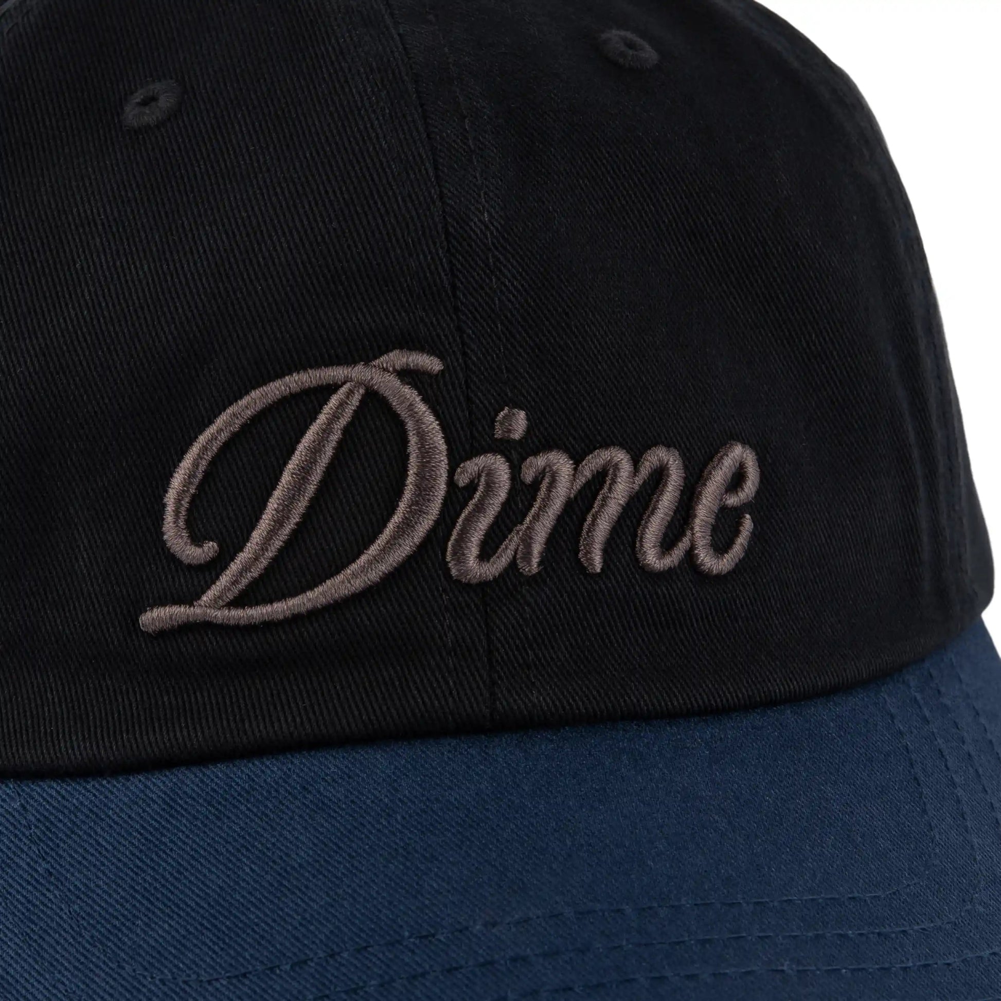 Dime Cursive Low Pro Cap, black/midnight - Tiki Room Skateboards - 3