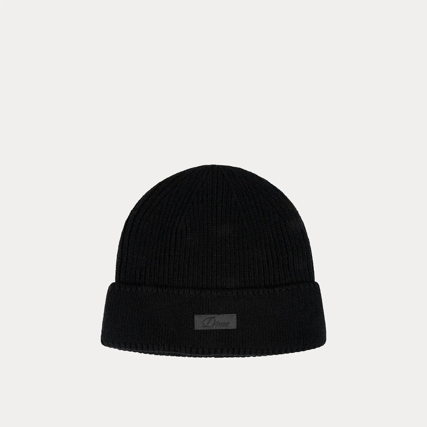 Dime Cursive Rib Beanie, black - Tiki Room Skateboards - 1