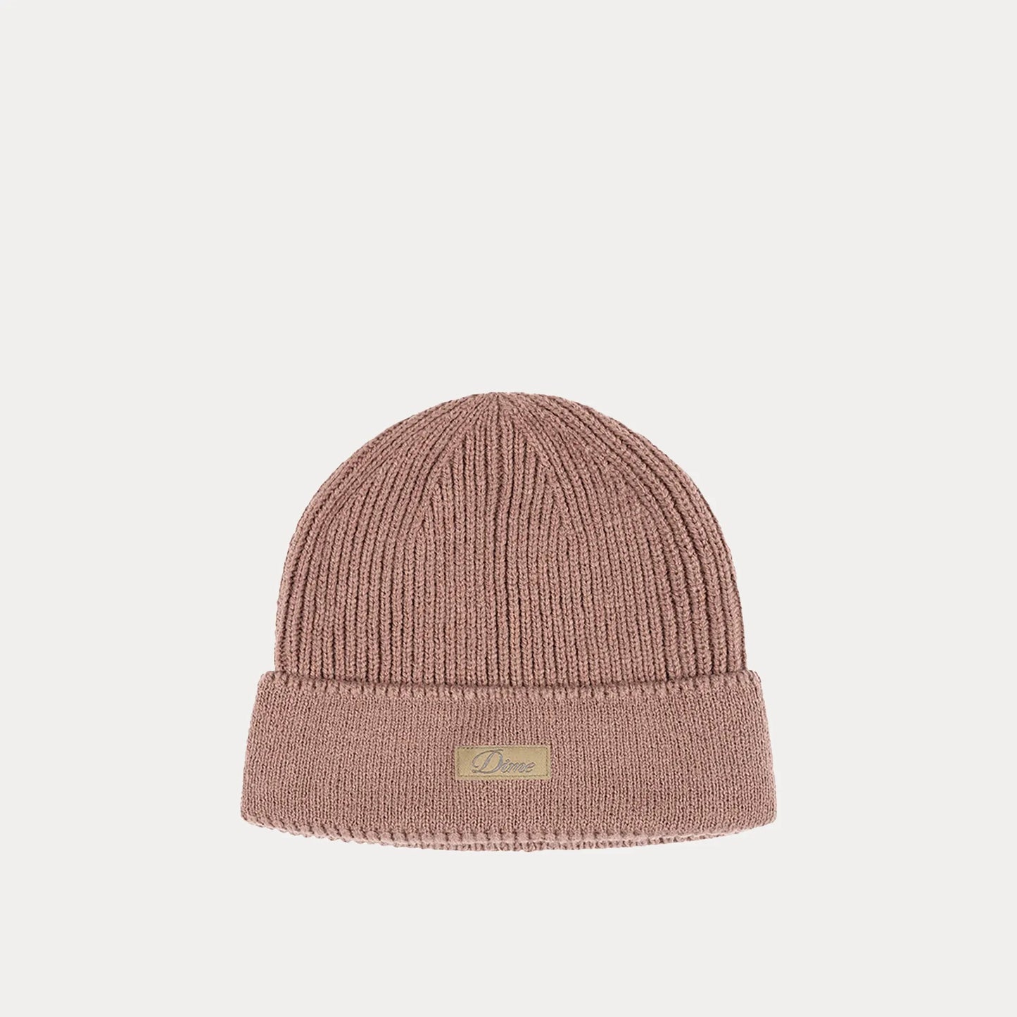 Dime Cursive Rib Beanie, camel - Tiki Room Skateboards - 1