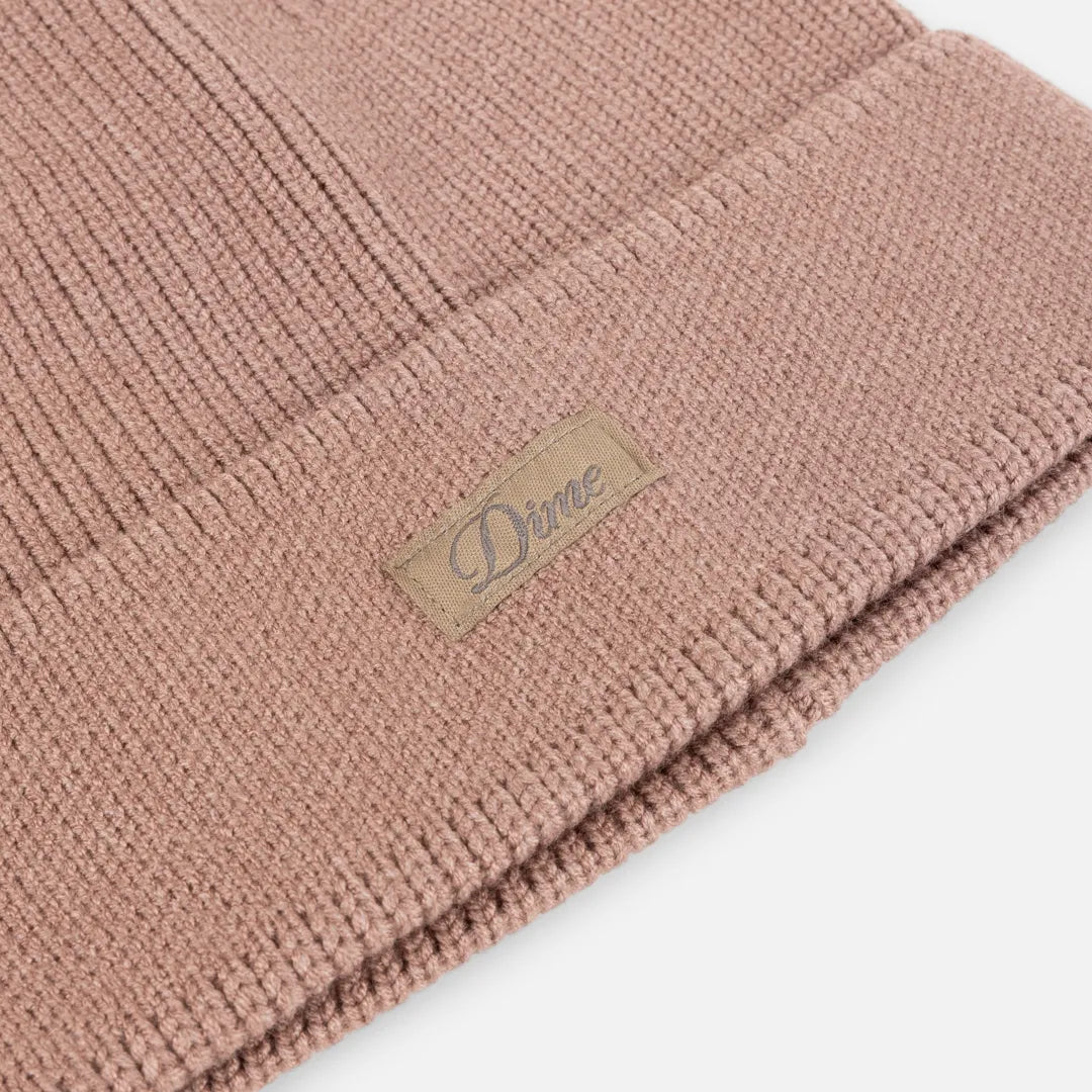 Dime Cursive Rib Beanie, camel - Tiki Room Skateboards - 3