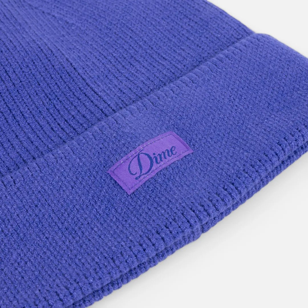 Dime Cursive Rib Beanie, purple - Tiki Room Skateboards - 3