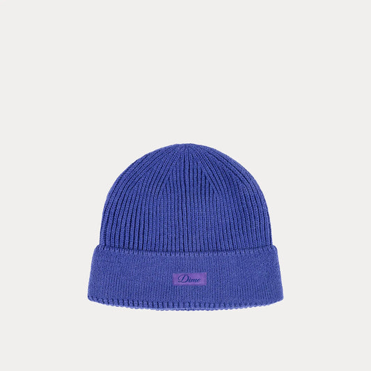 Dime Cursive Rib Beanie, purple - Tiki Room Skateboards - 1