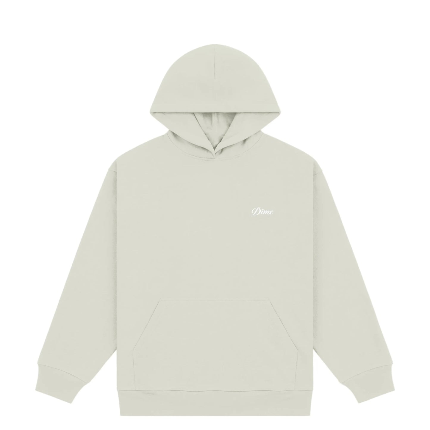 Dime Cursive Small Logo Hoodie, charcoal moss - Tiki Room Skateboards - 1