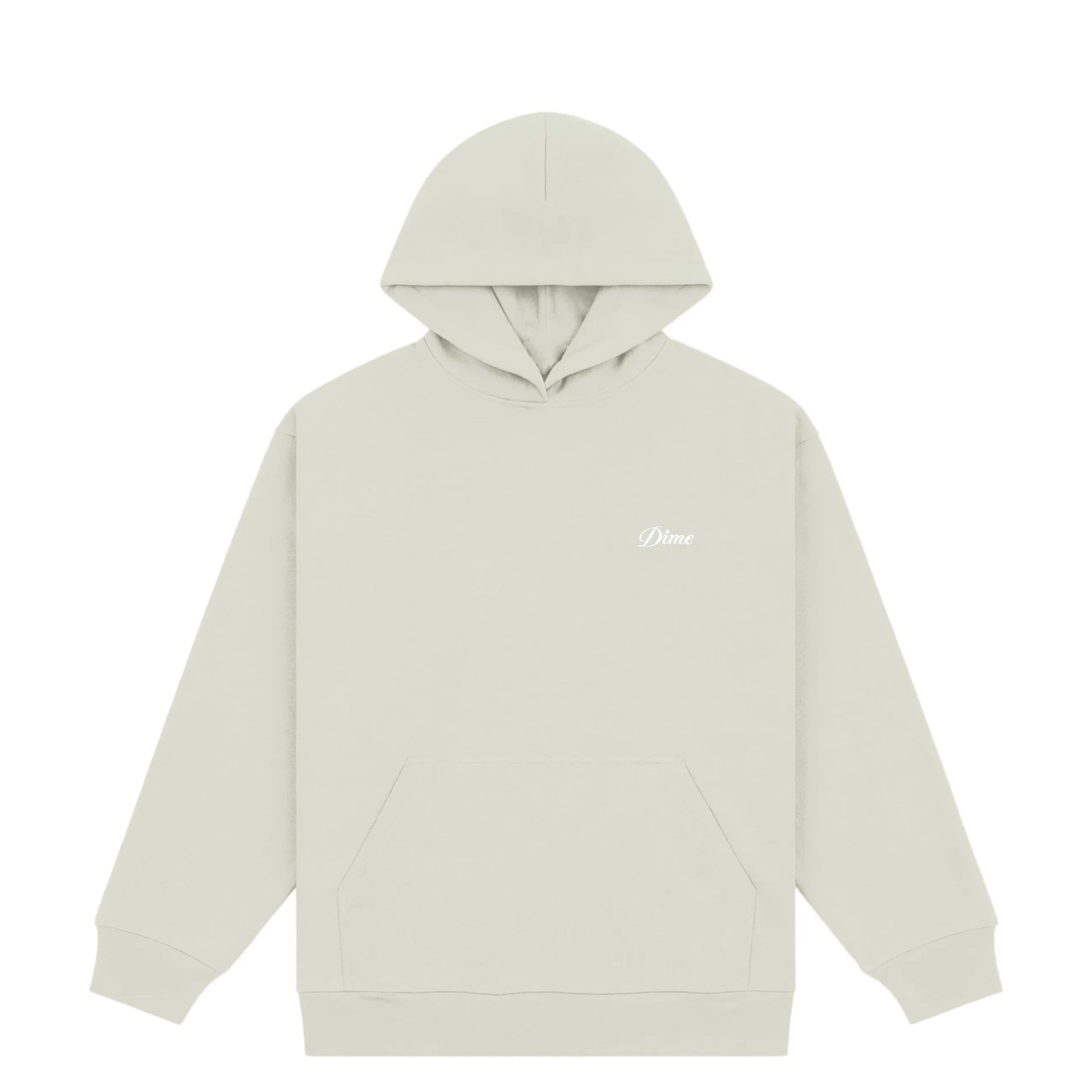 Dime Cursive Small Logo Hoodie, charcoal moss - Tiki Room Skateboards - 1