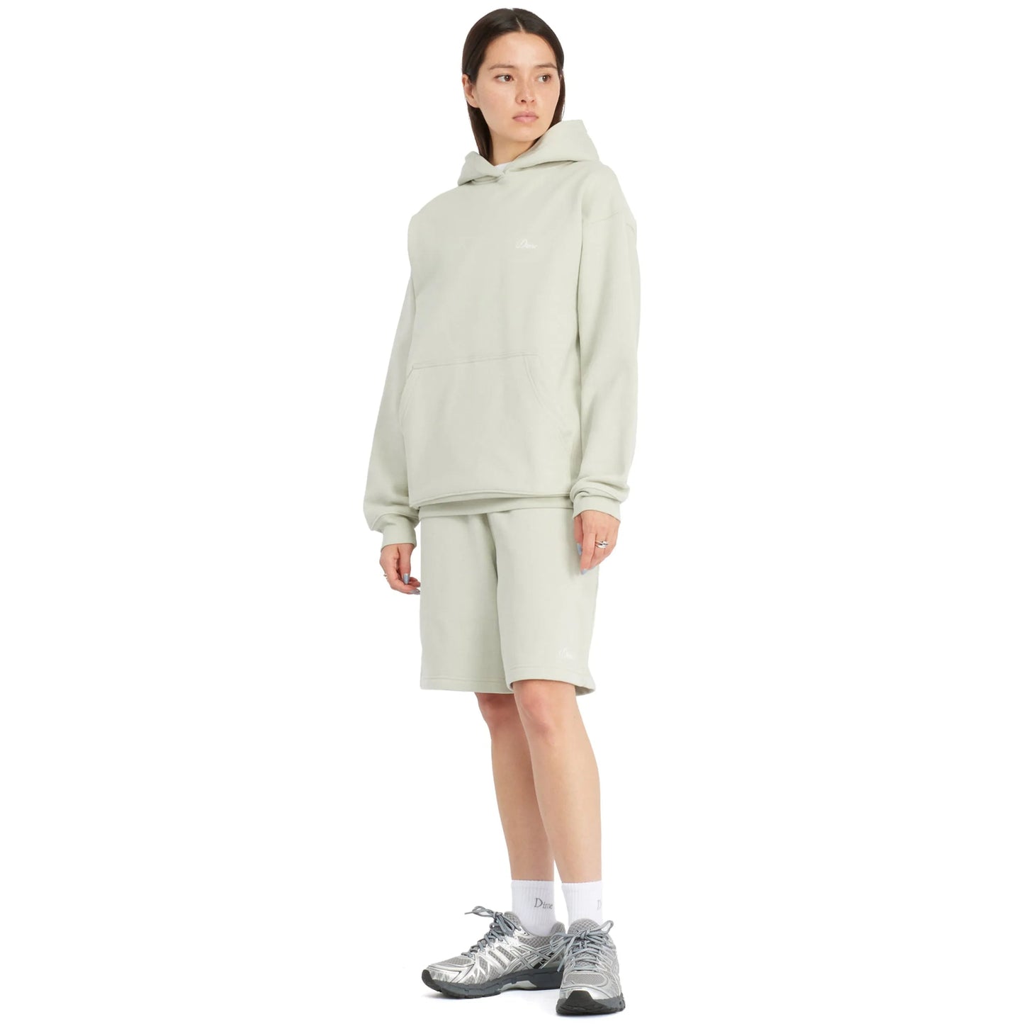 Dime Cursive Small Logo Hoodie, charcoal moss - Tiki Room Skateboards - 2