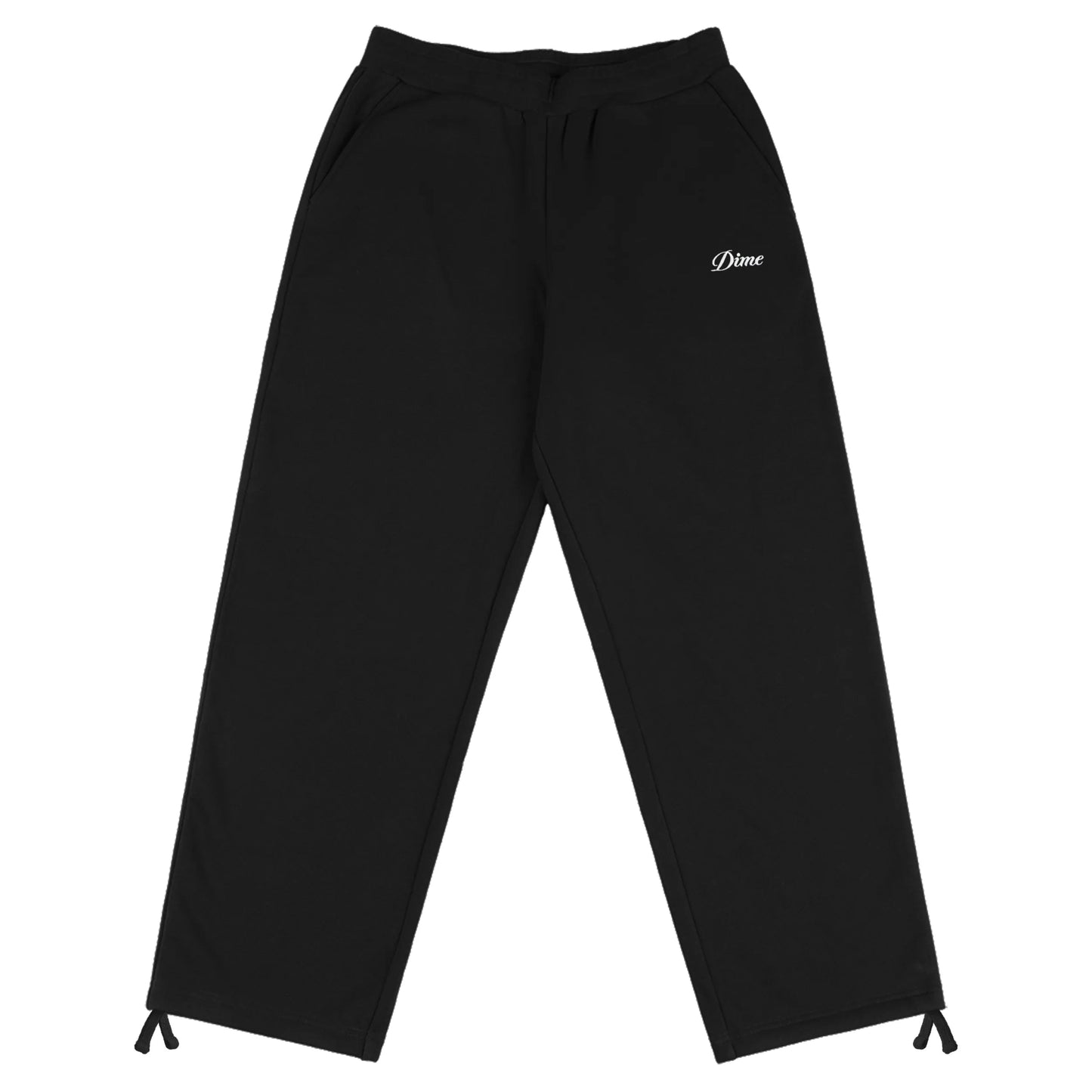 Dime Cursive Small Logo Sweatpants, black - Tiki Room Skateboards - 1
