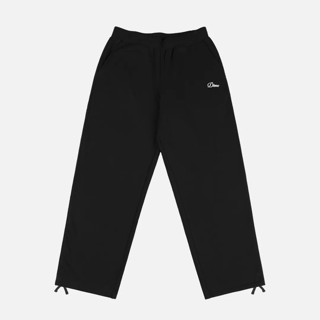 Dime Cursive Small Logo Sweatpants, black - Tiki Room Skateboards - 1