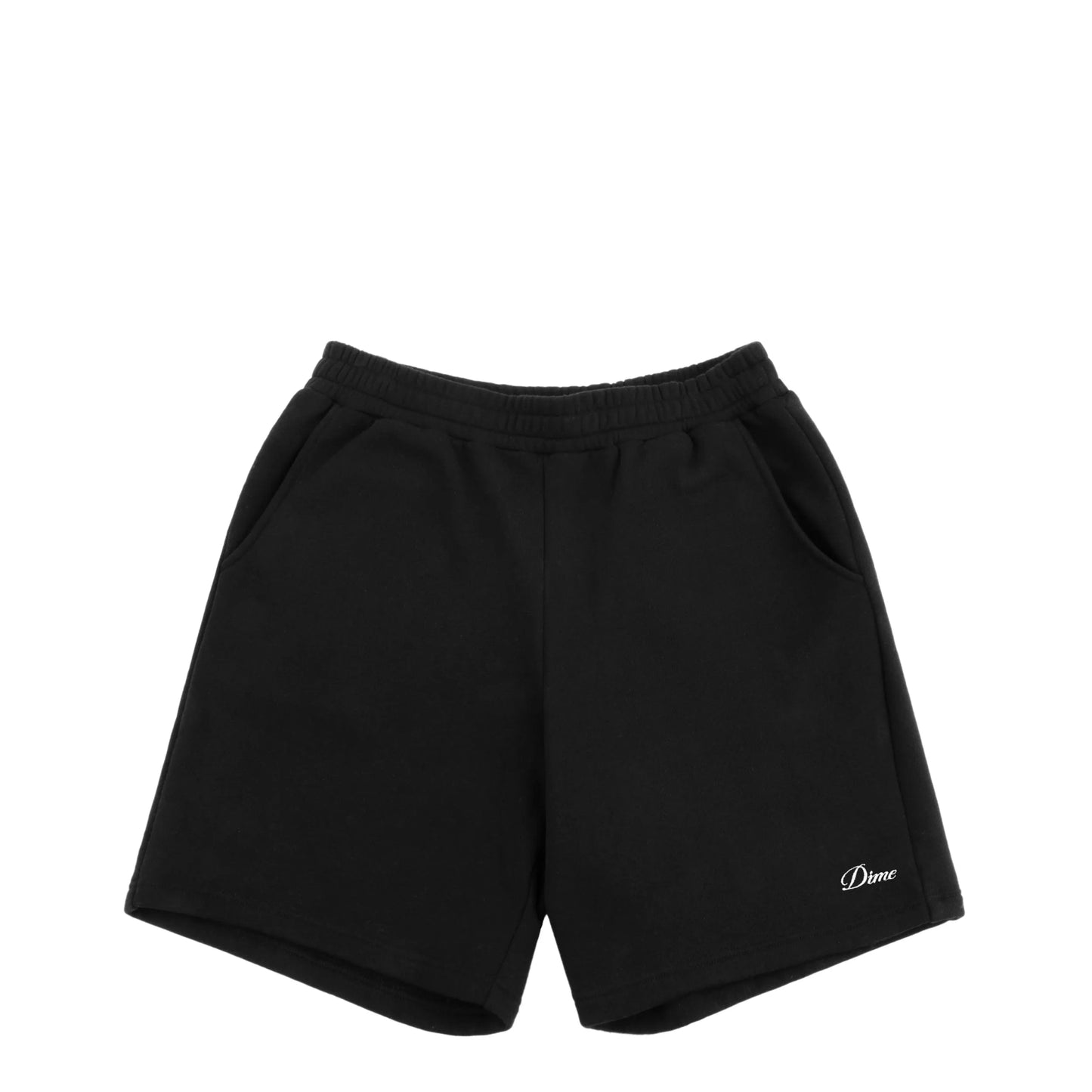 Dime Cursive Small Logo Sweatshorts, black - Tiki Room Skateboards - 1