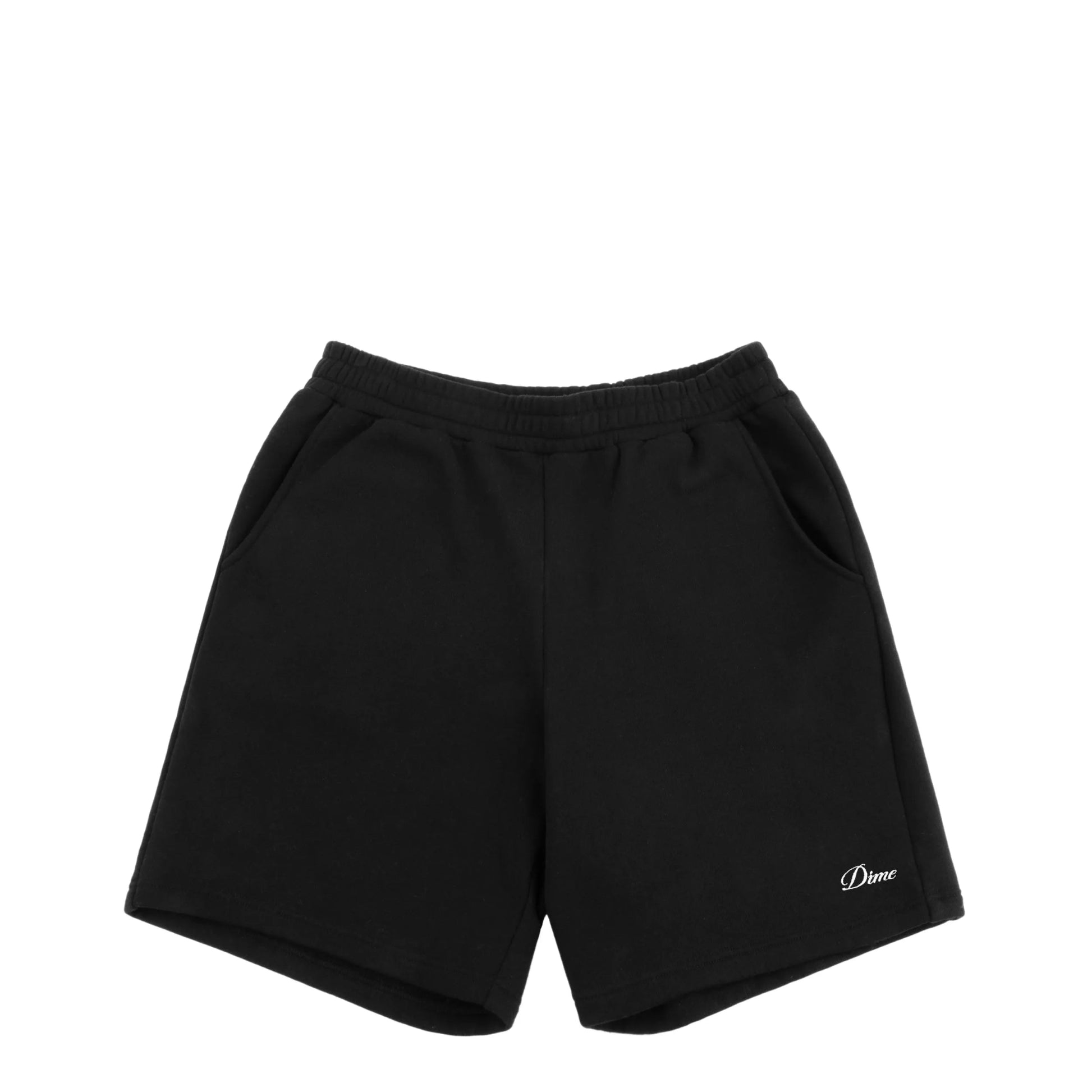 Dime Cursive Small Logo Sweatshorts, black - Tiki Room Skateboards - 1