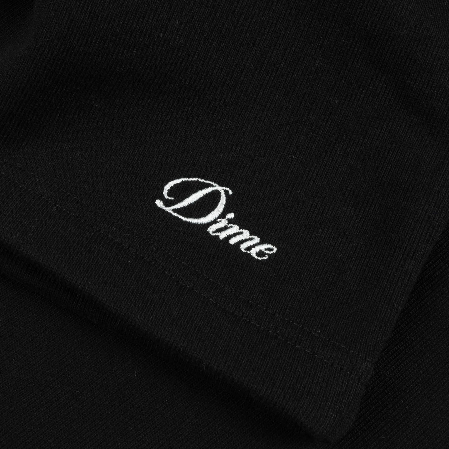 Dime Cursive Small Logo Sweatshorts, black - Tiki Room Skateboards - 2