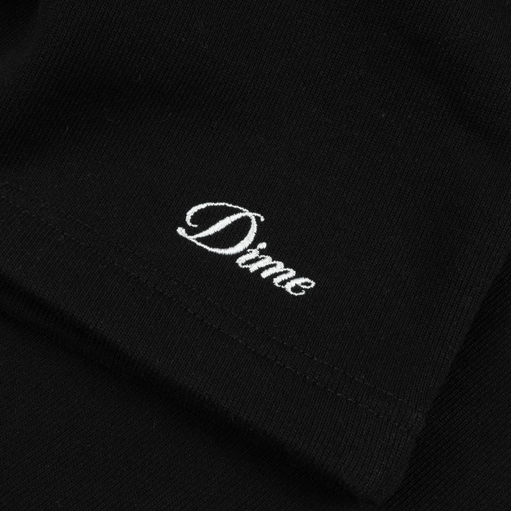 Dime Cursive Small Logo Sweatshorts, black - Tiki Room Skateboards - 2