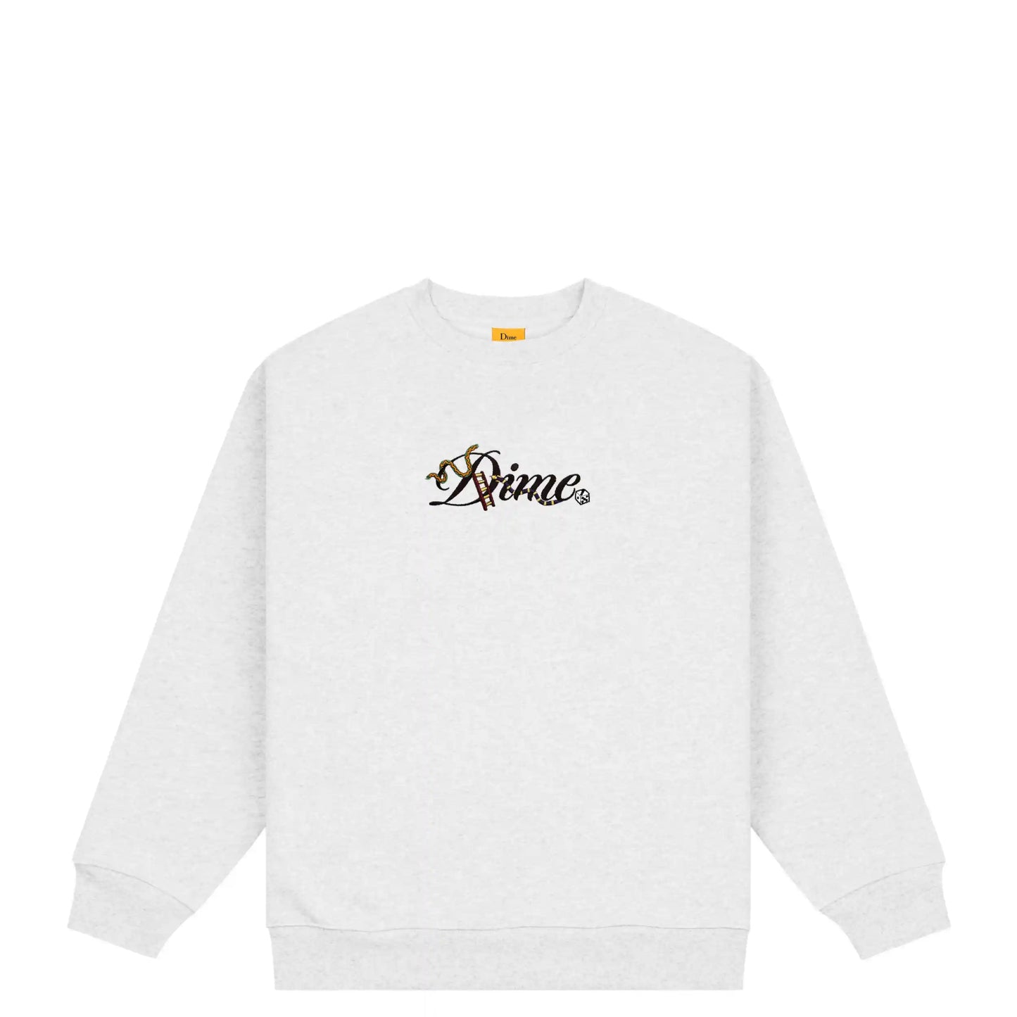 Dime Cursive Snake Crewneck, ash - Tiki Room Skateboards - 1