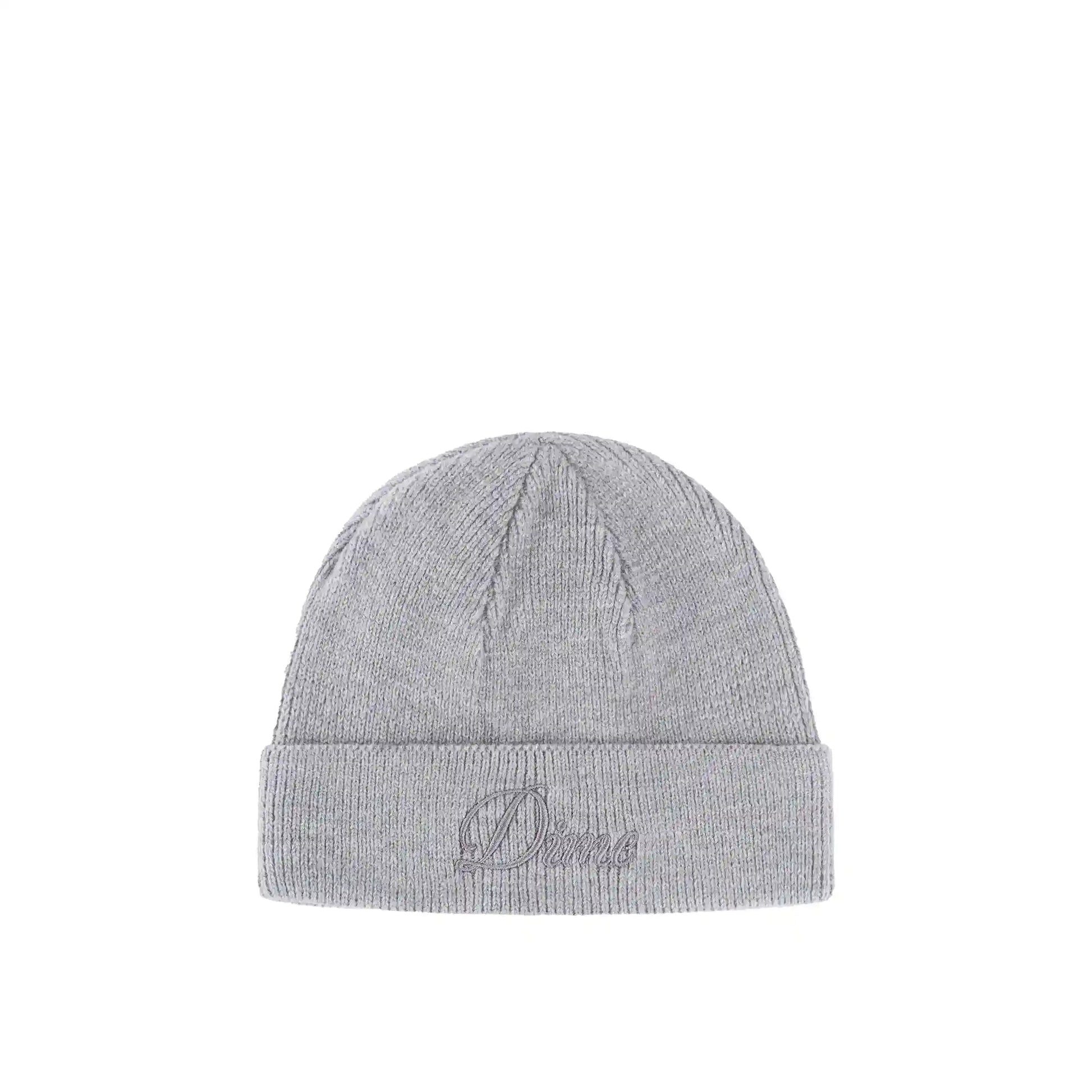 Dime Cursive Wool Fold Beanie, heather gray - Tiki Room Skateboards - 1