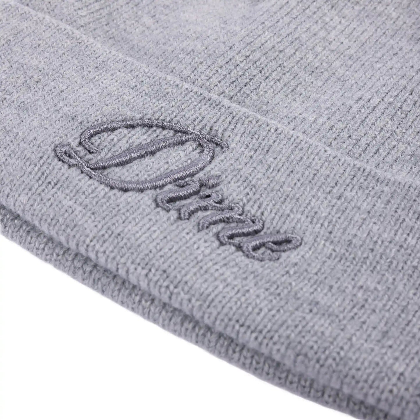 Dime Cursive Wool Fold Beanie, heather gray - Tiki Room Skateboards - 3