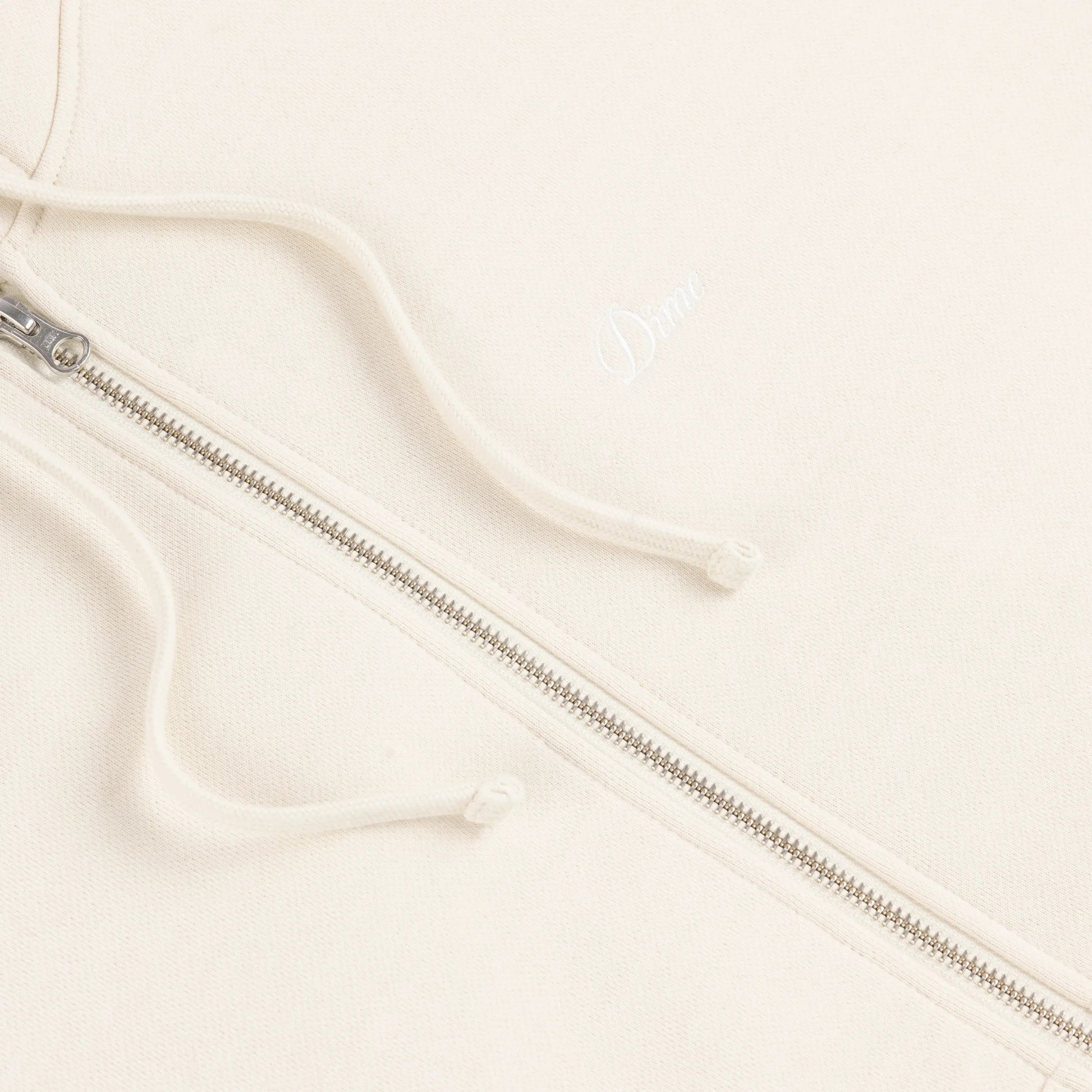 Dime Cursive Zip Hoodie, natural - Tiki Room Skateboards - 2