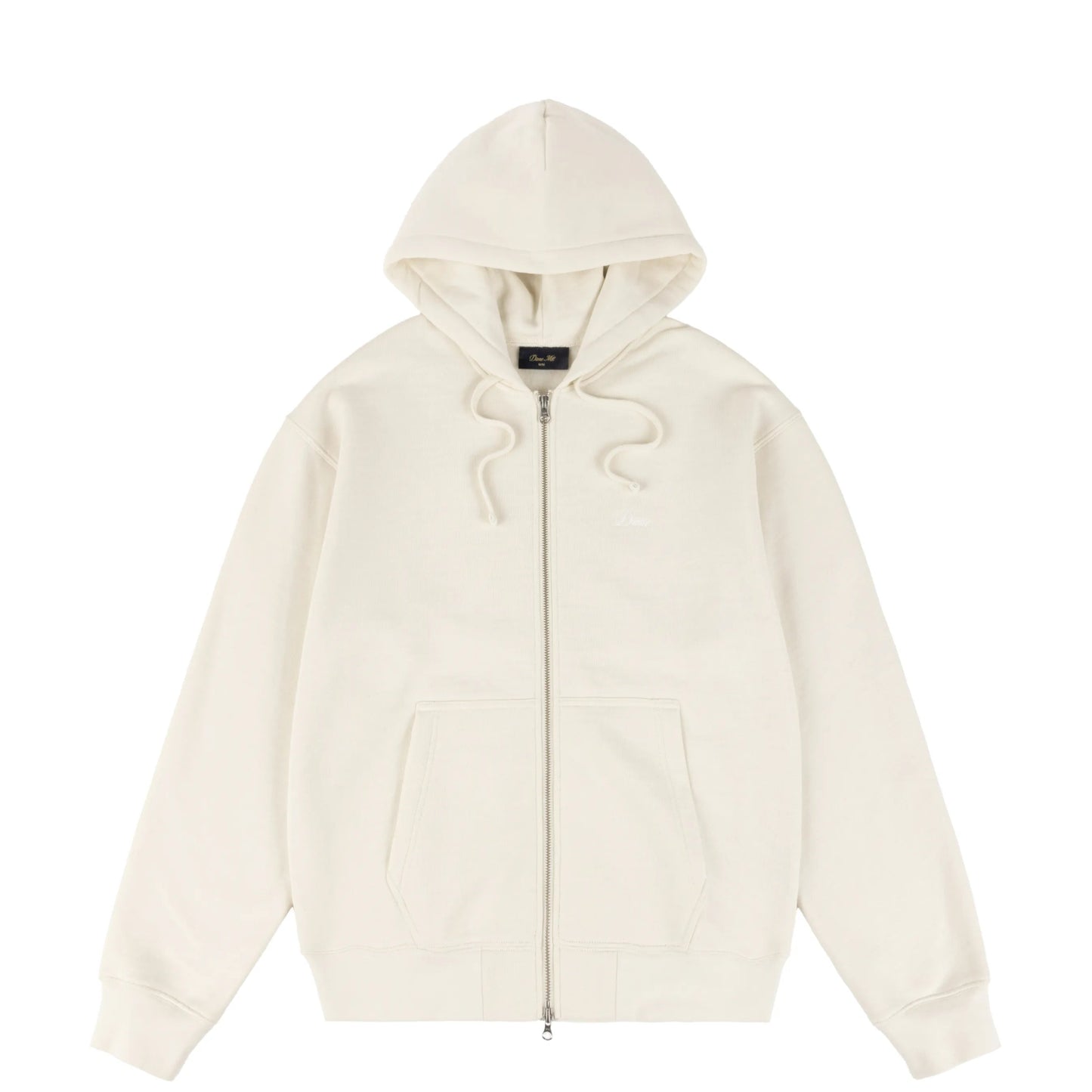 Dime Cursive Zip Hoodie, natural - Tiki Room Skateboards - 1