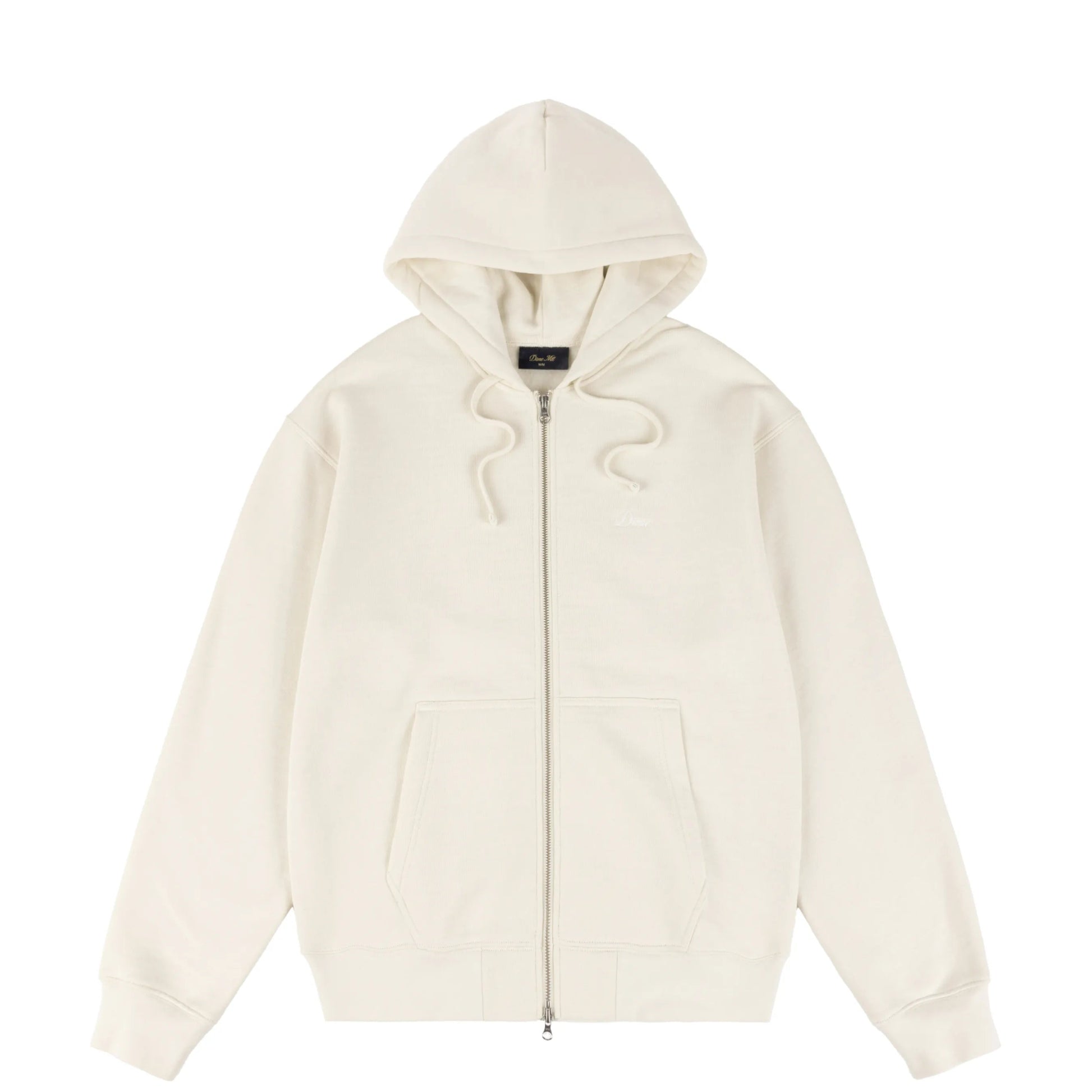 Dime Cursive Zip Hoodie, natural - Tiki Room Skateboards - 1