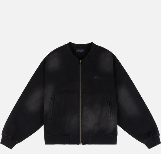 Dime Faded Fleece Bomber, black - Tiki Room Skateboards - 1