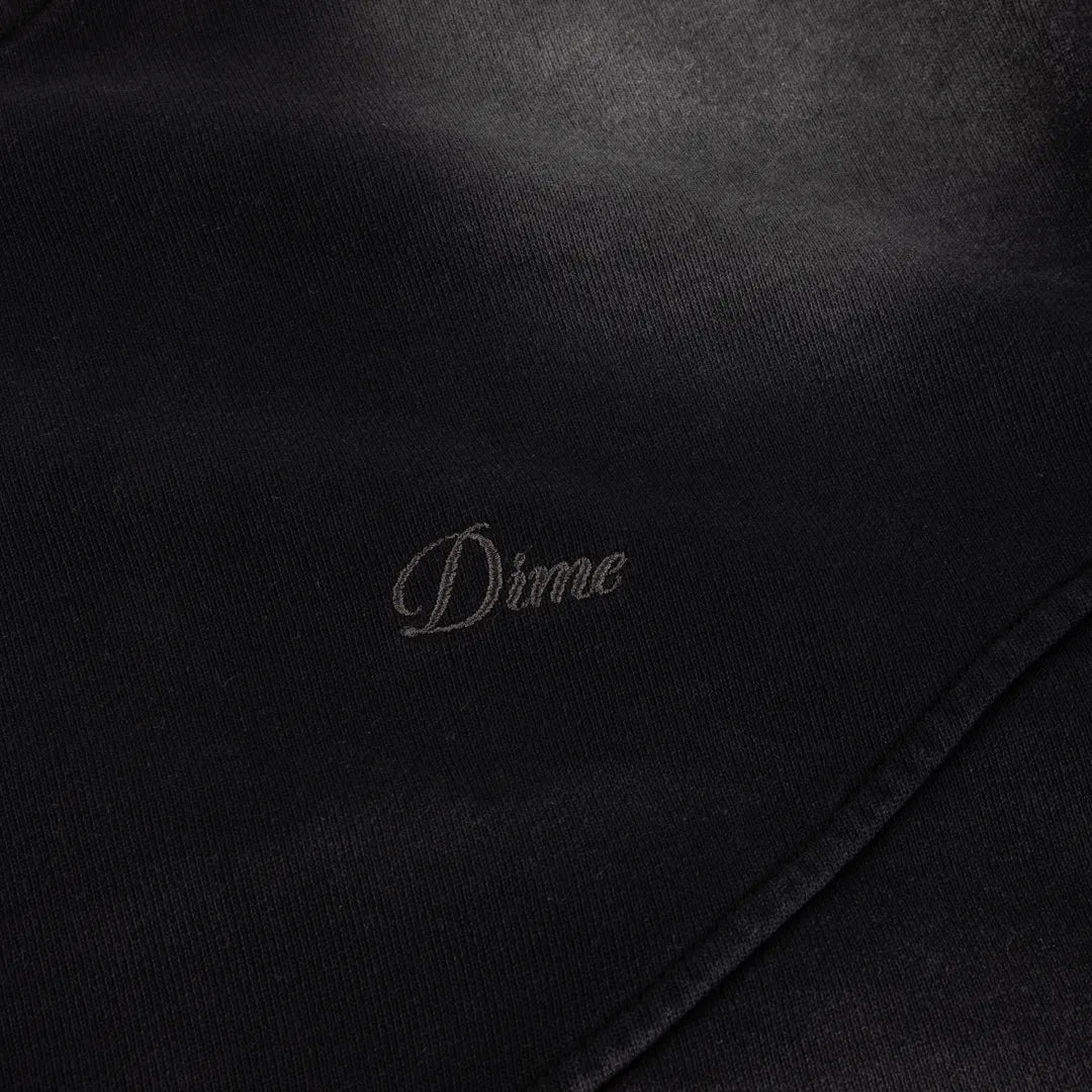 Dime Faded Fleece Bomber, black - Tiki Room Skateboards - 6