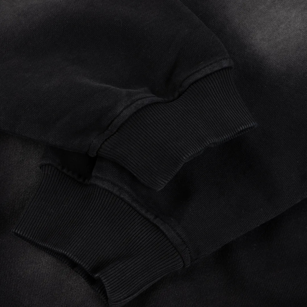 Dime Faded Fleece Bomber, black - Tiki Room Skateboards - 8