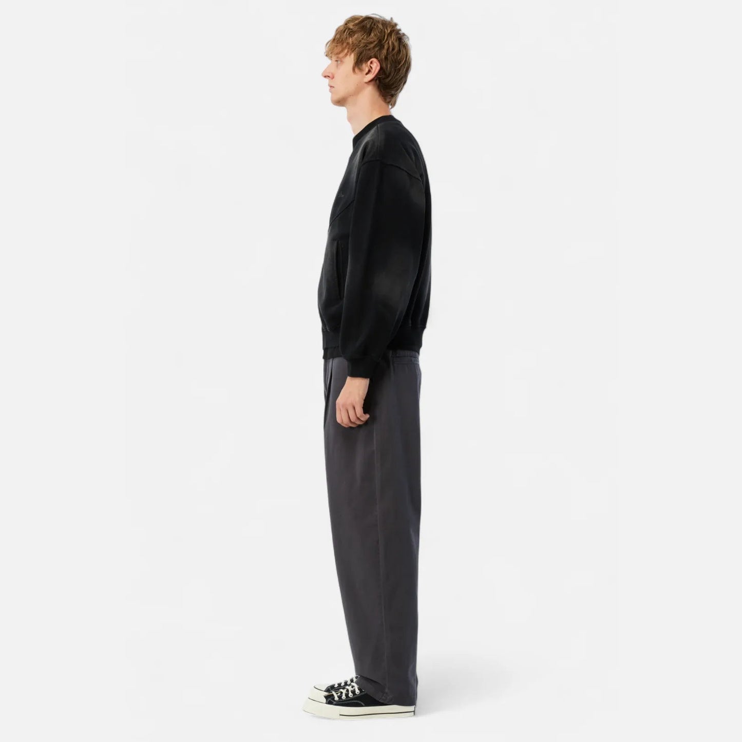 Dime Faded Fleece Bomber, black - Tiki Room Skateboards - 4