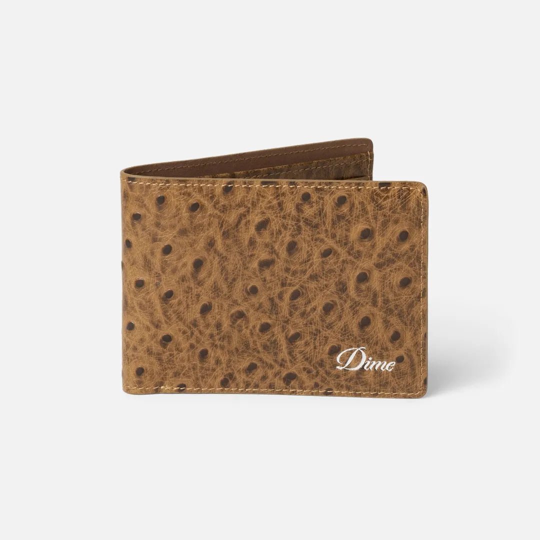 Dime Fauxstrich Wallet, coffee - Tiki Room Skateboards - 1