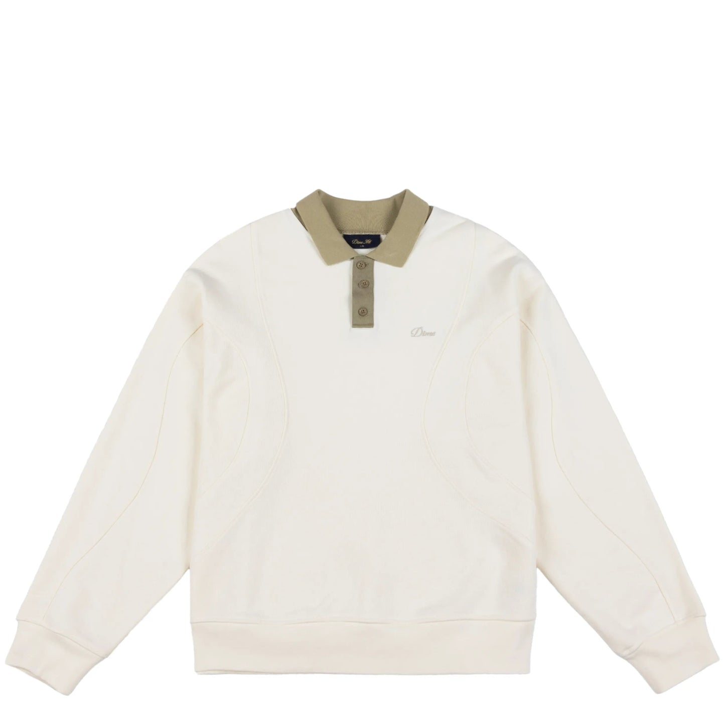 Dime French Terry Rugby, cream - Tiki Room Skateboards - 1