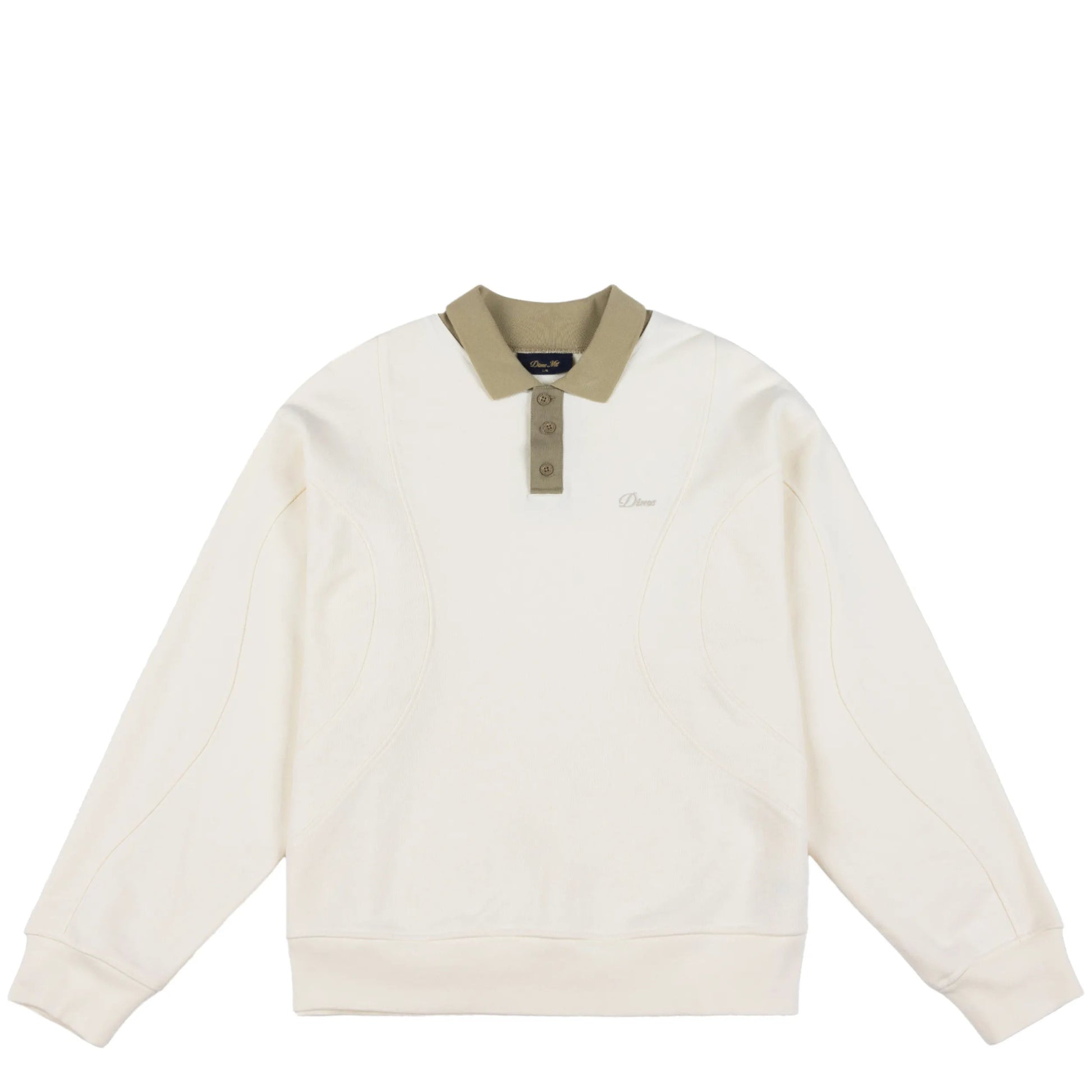 Dime French Terry Rugby, cream - Tiki Room Skateboards - 1