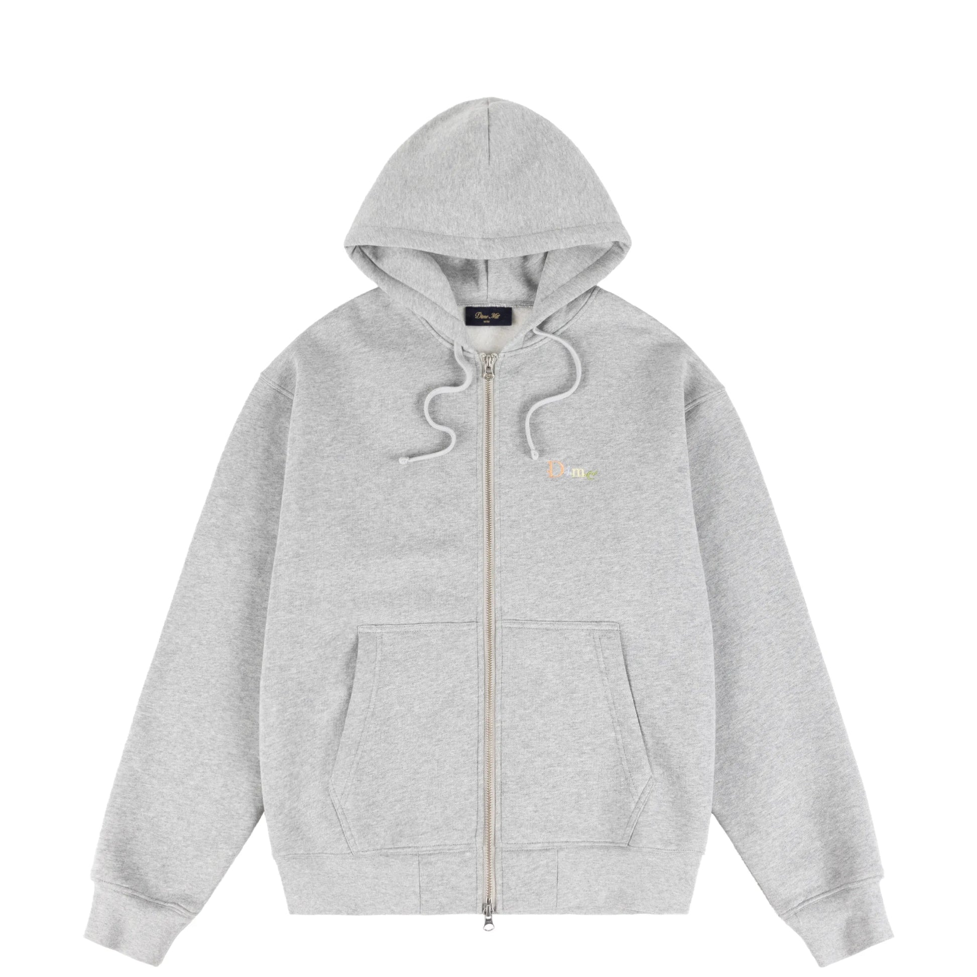 Dime Friends Zip Hoodie, heather gray - Tiki Room Skateboards - 1