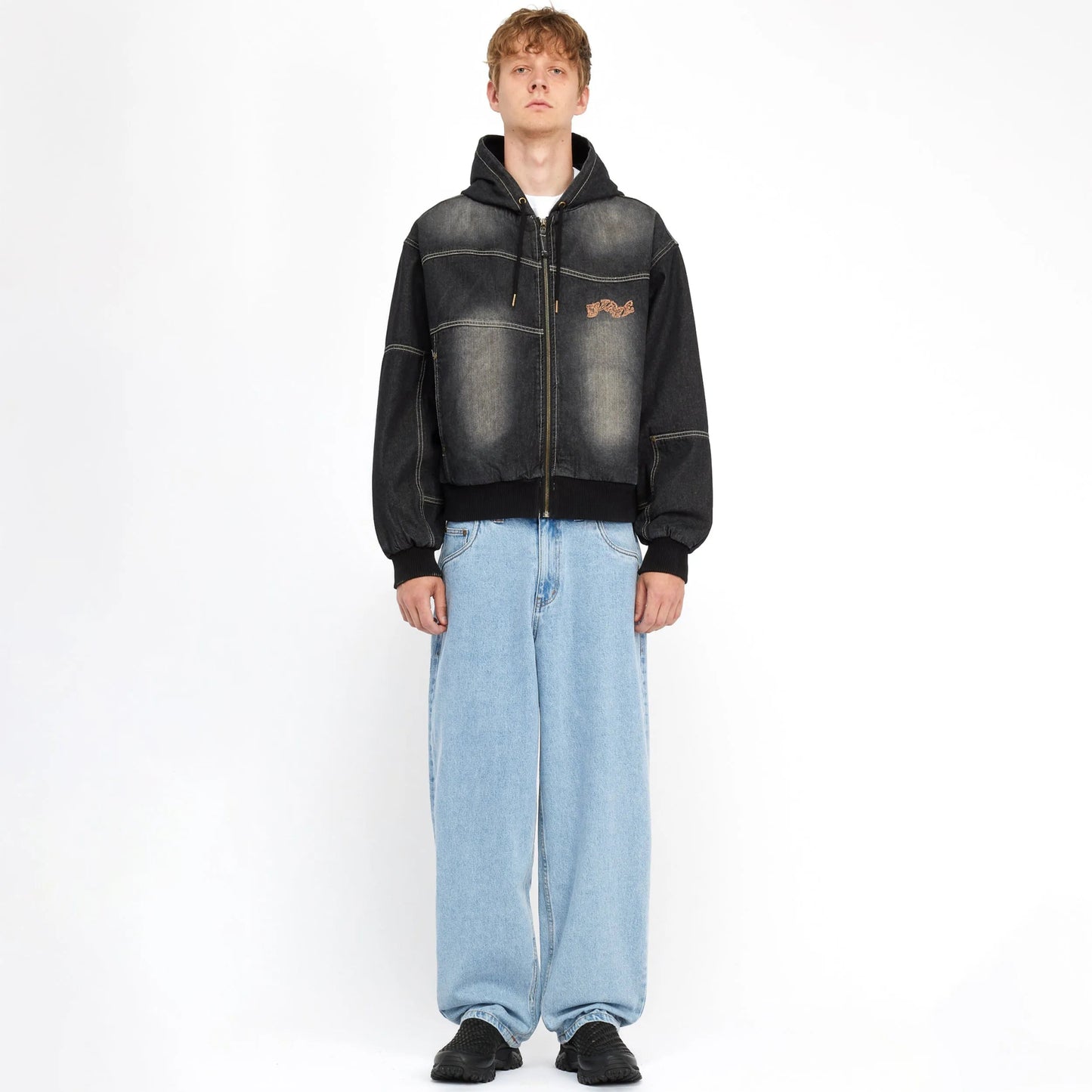 Dime Hooded Utility Jacket, sandblasted black - Tiki Room Skateboards - 2