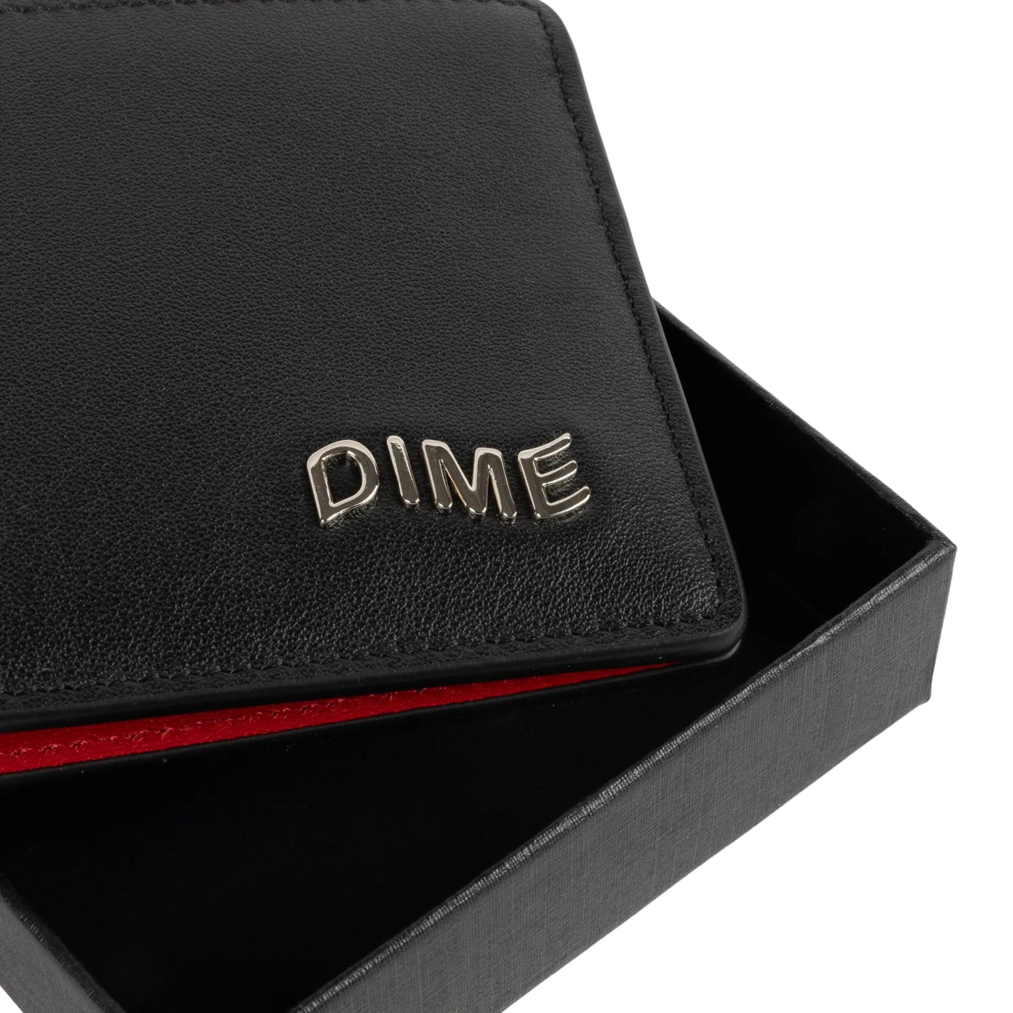 Dime Leather Bifold Wallet, black/cherry - Tiki Room Skateboards - 3