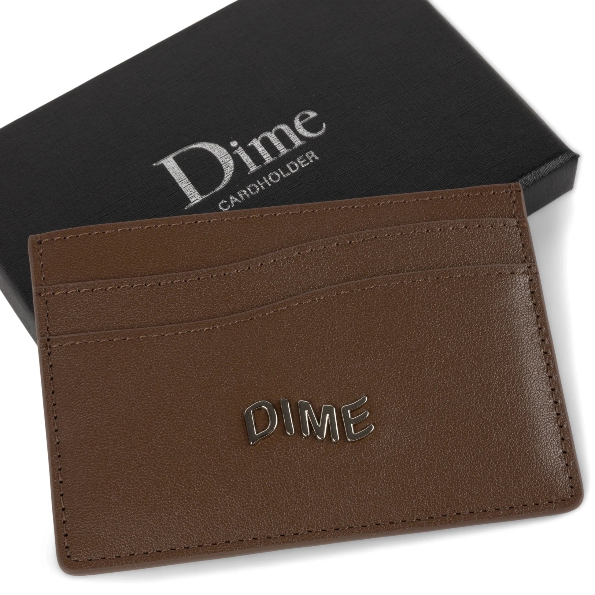 Dime Leather Cardholder, brown - Tiki Room Skateboards - 2