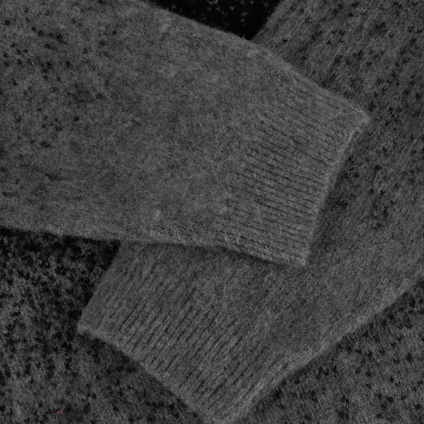 Dime Mohair Double Zip Knit, black/charcoal - Tiki Room Skateboards - 6