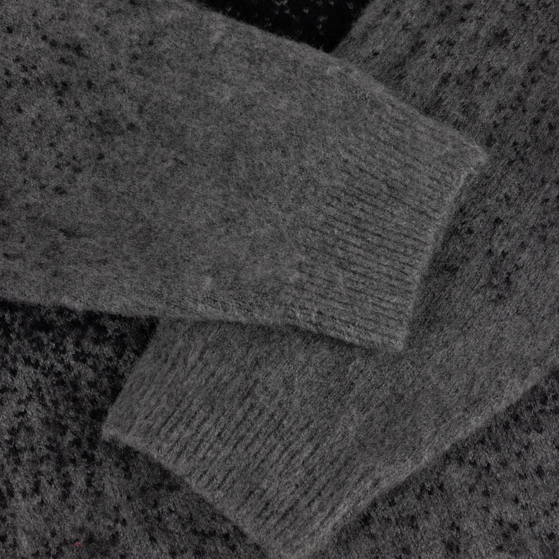 Dime Mohair Double Zip Knit, black/charcoal - Tiki Room Skateboards - 6