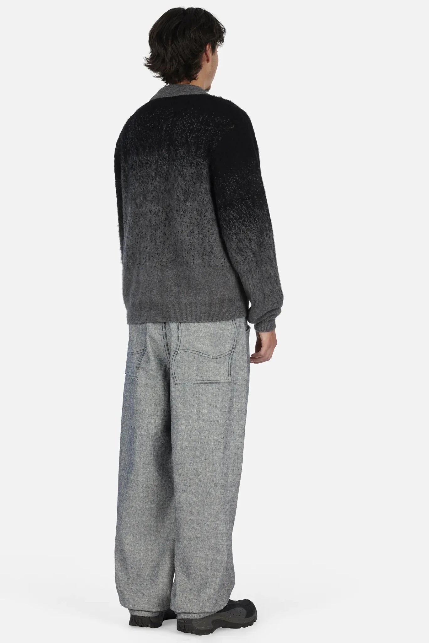 Dime Mohair Double Zip Knit, black/charcoal - Tiki Room Skateboards - 3