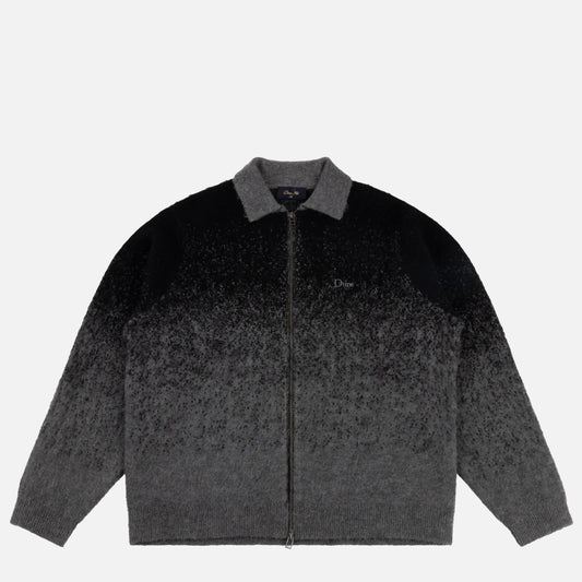 Dime Mohair Double Zip Knit, black/charcoal - Tiki Room Skateboards - 1