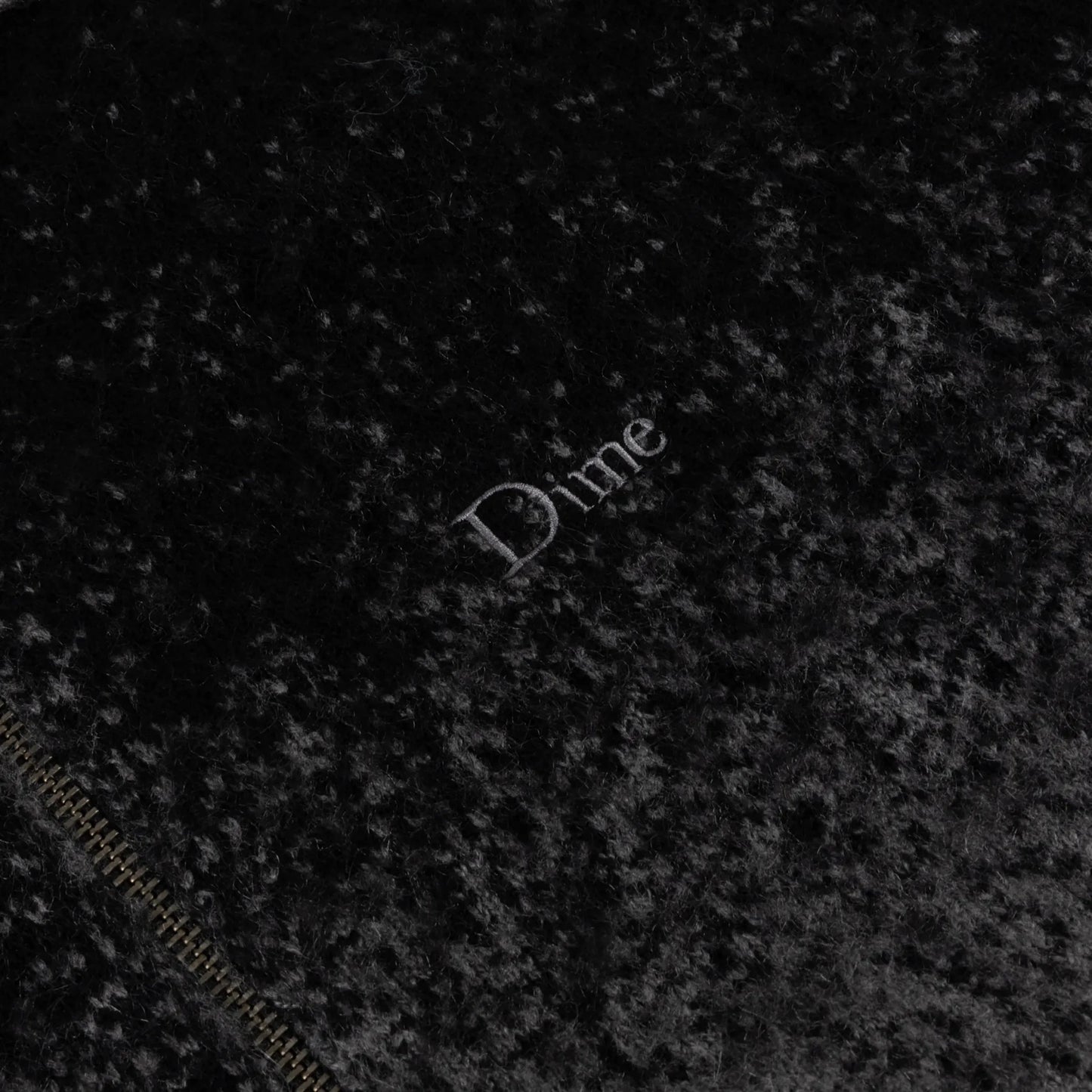 Dime Mohair Double Zip Knit, black/charcoal - Tiki Room Skateboards - 4