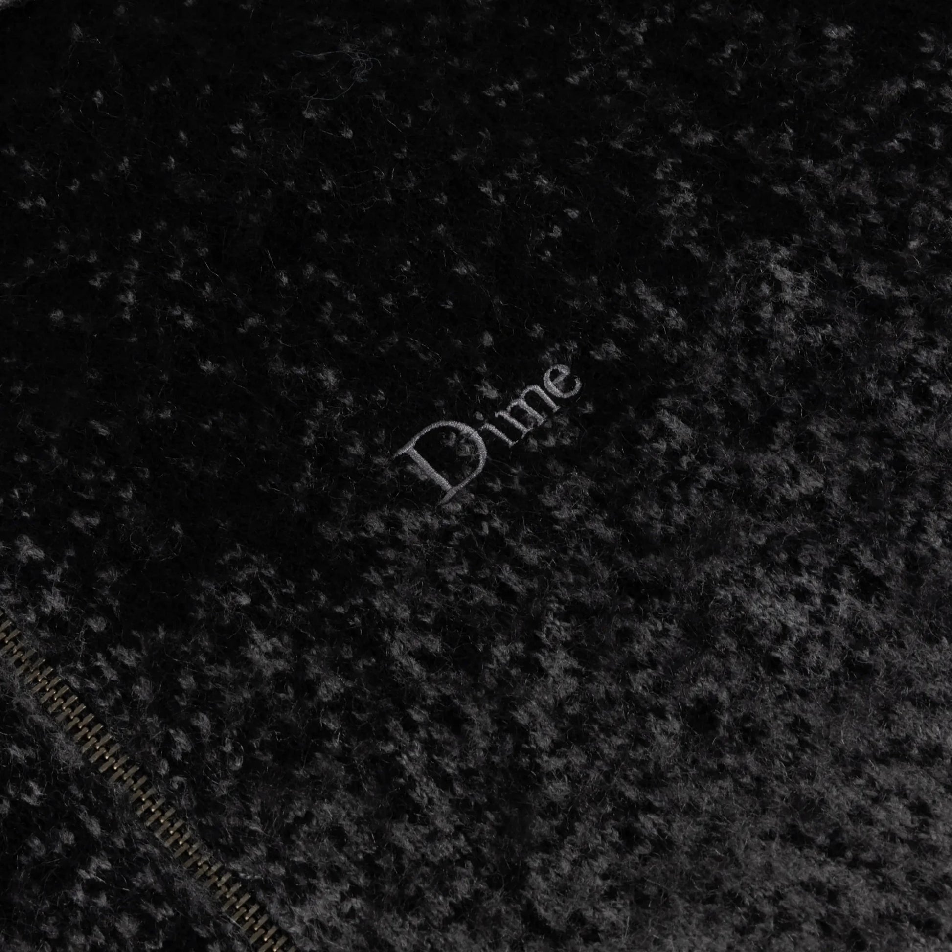 Dime Mohair Double Zip Knit, black/charcoal - Tiki Room Skateboards - 4