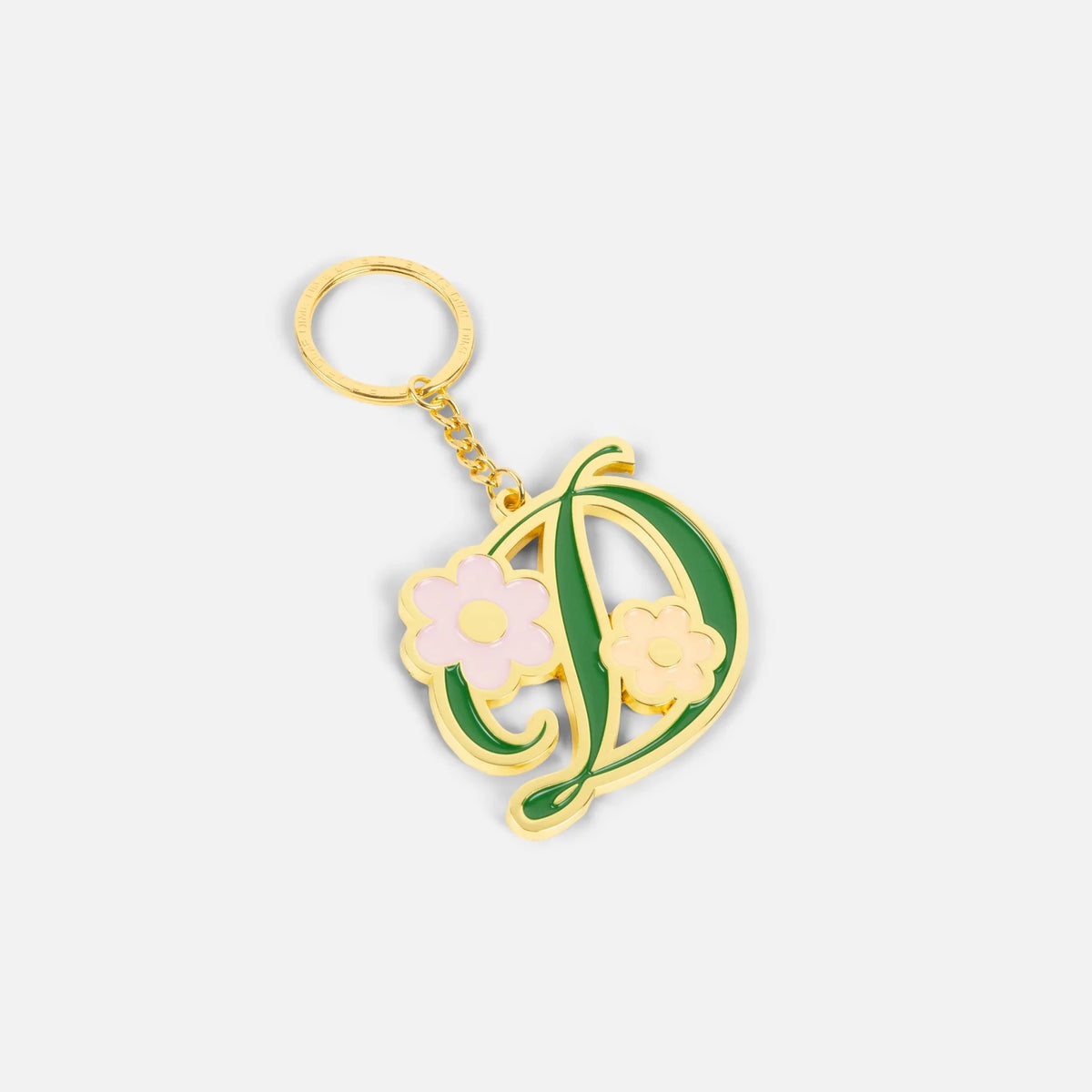 Dime Oversized Floral Keychain, gold - Tiki Room Skateboards - 1