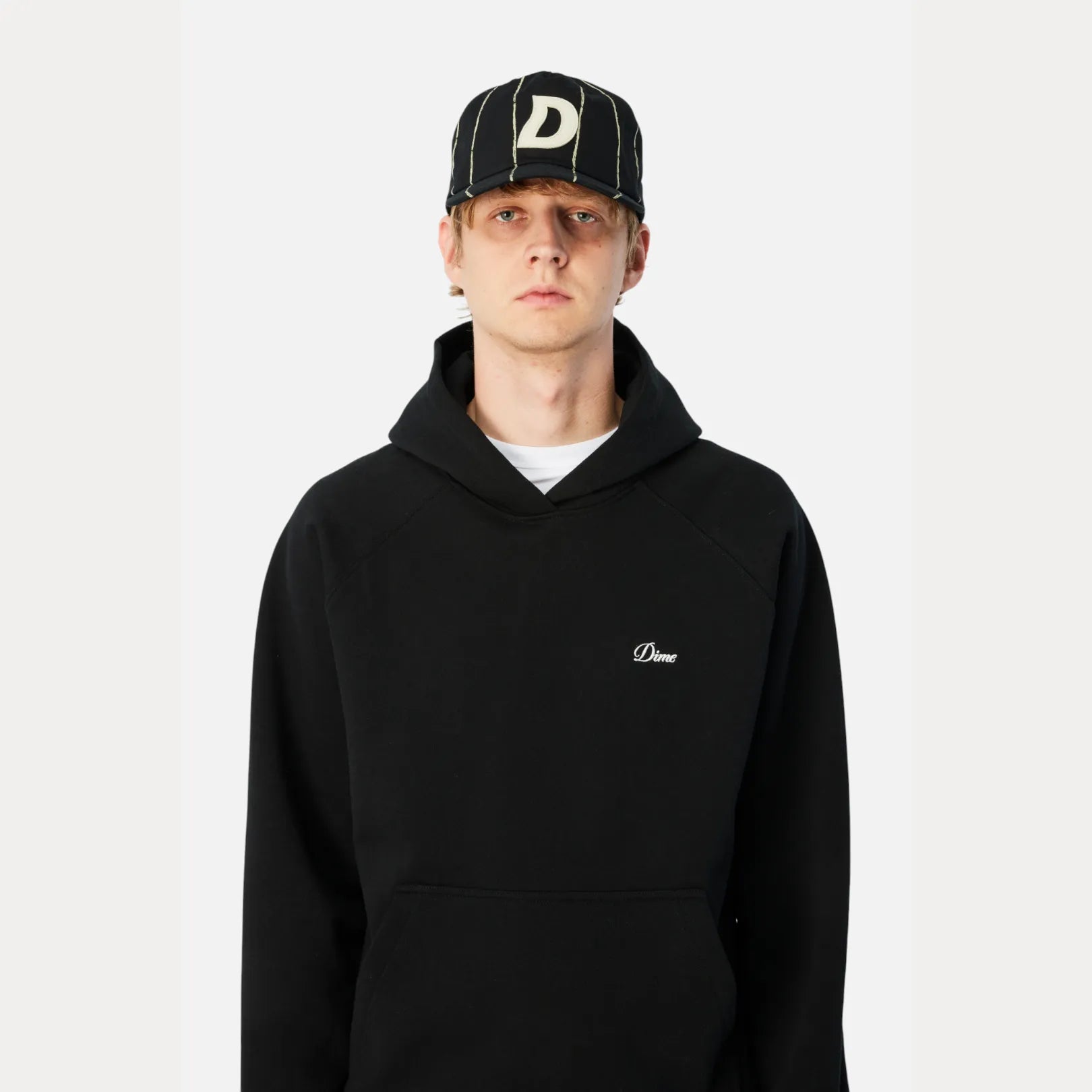 Dime Pinstriped Worker Cap, black - Tiki Room Skateboards - 2