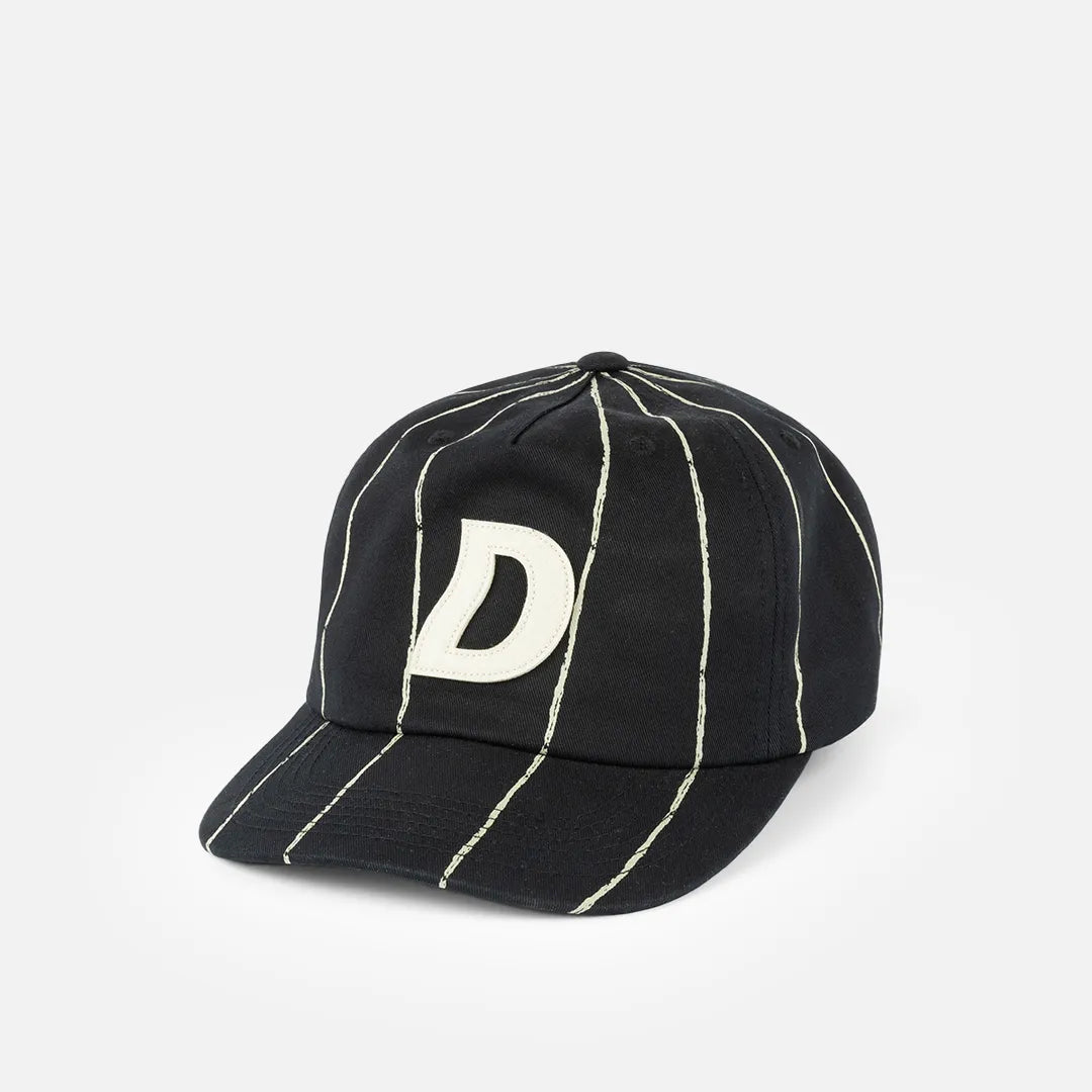 Dime Pinstriped Worker Cap, black - Tiki Room Skateboards - 1