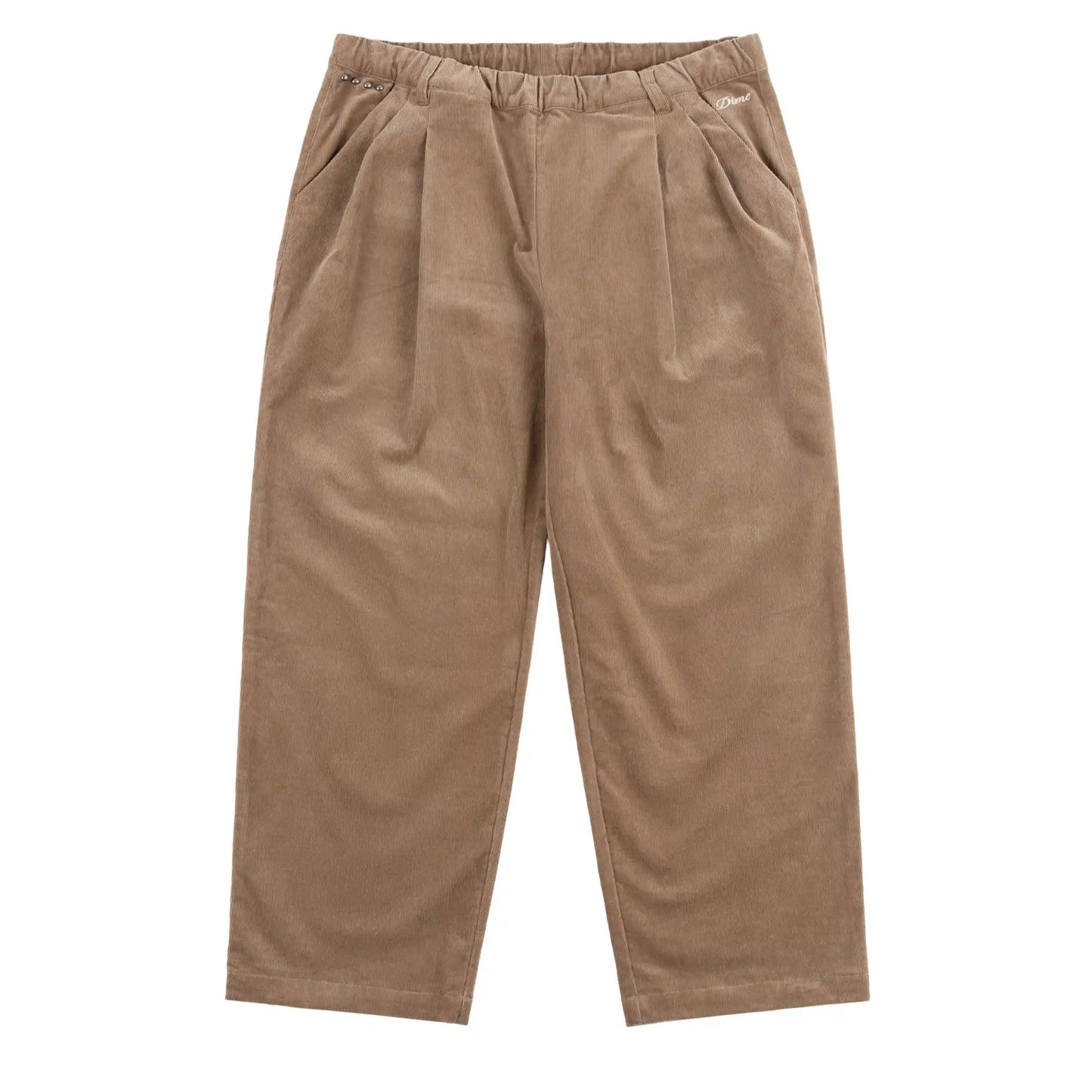 Dime Pleated Corduroy Pants, light brown - Tiki Room Skateboards - 1