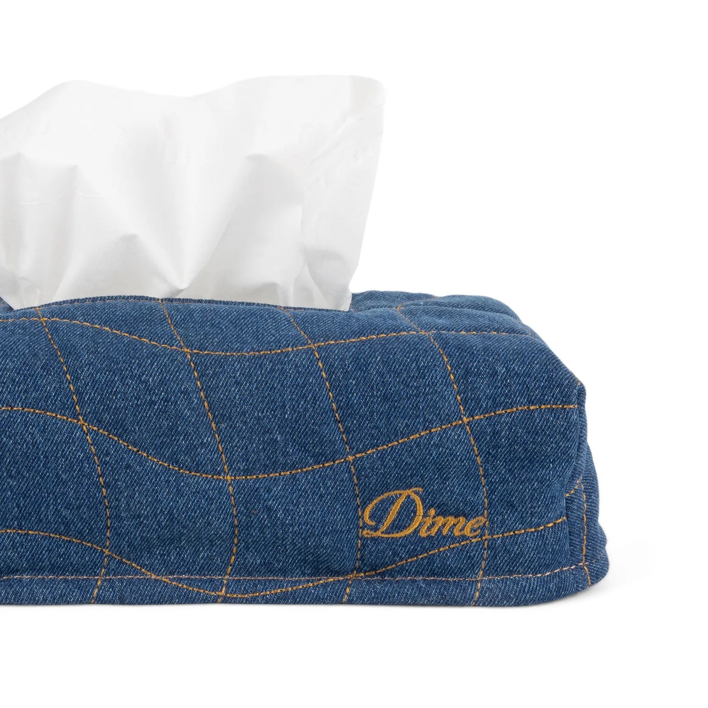 Dime Quilted Tissue Box Cover, indigo - Tiki Room Skateboards - 2