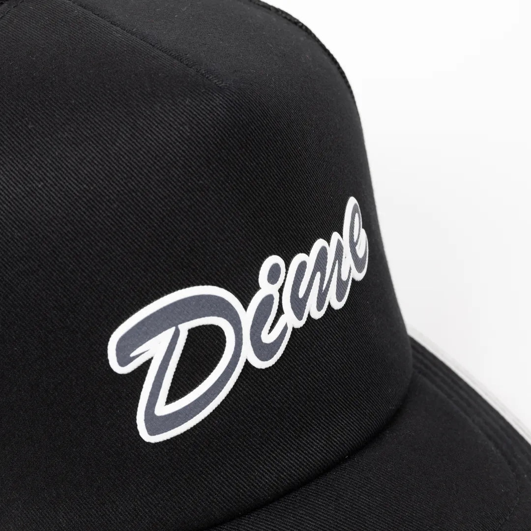 Dime Race Trucker Cap, black - Tiki Room Skateboards - 2