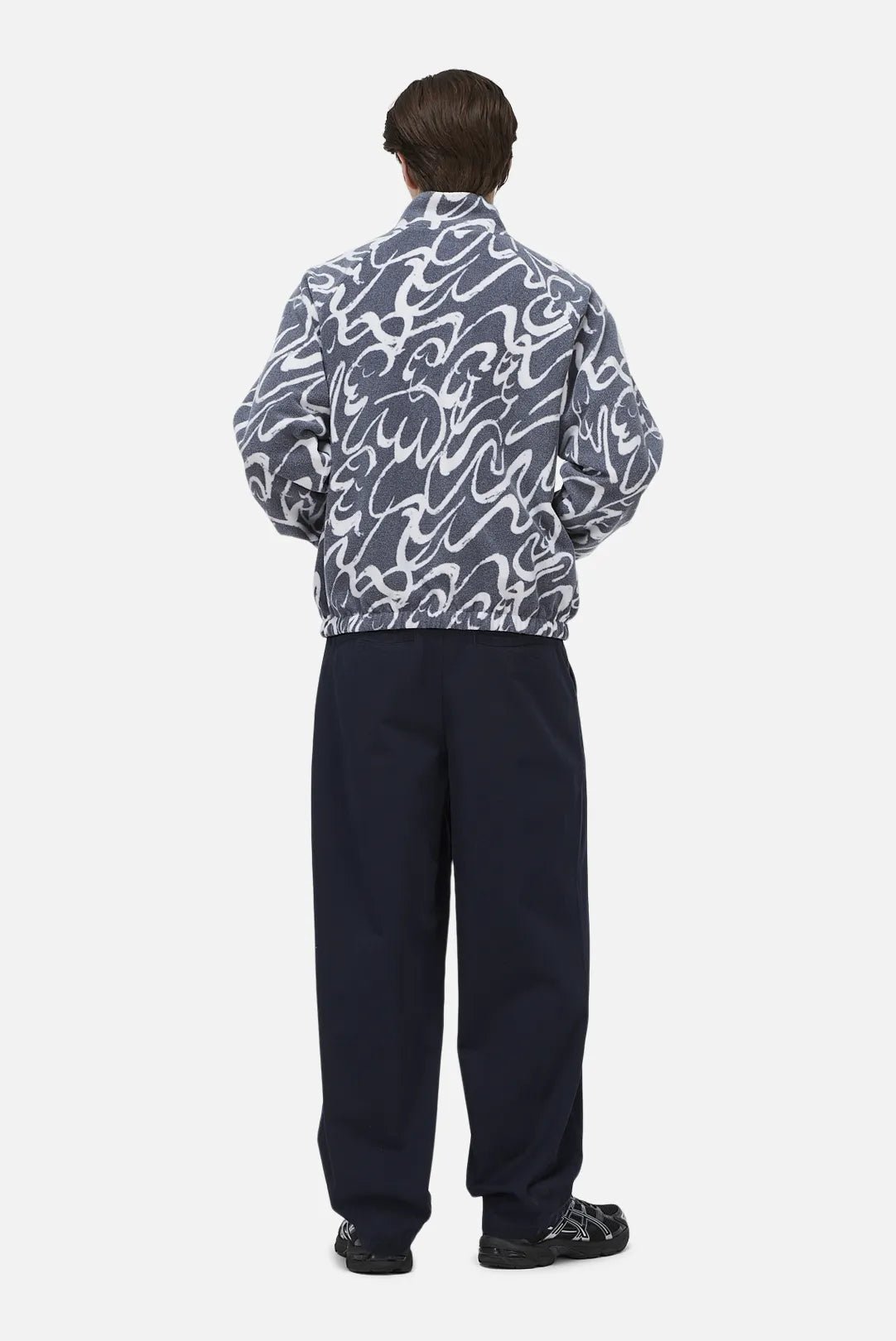 Dime Reversible Chilling Fleece, gray/black - Tiki Room Skateboards - 11