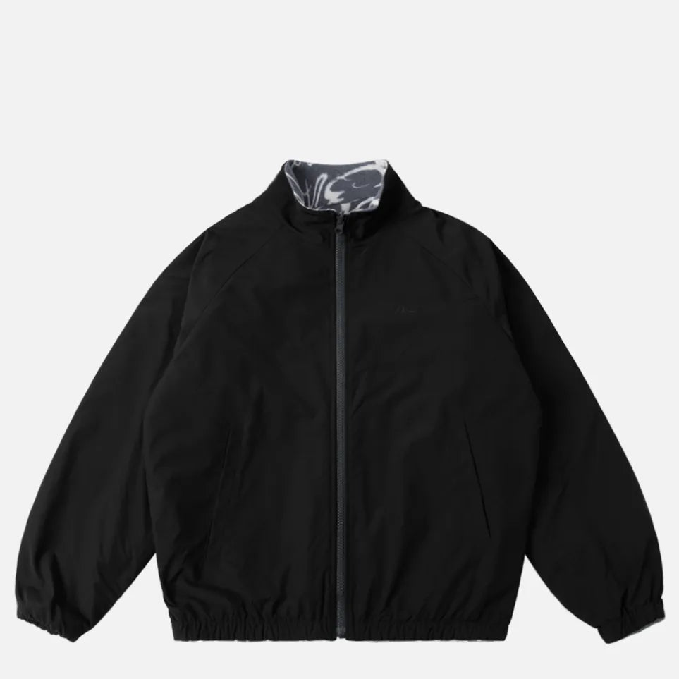 Dime Reversible Chilling Fleece, gray/black - Tiki Room Skateboards - 3